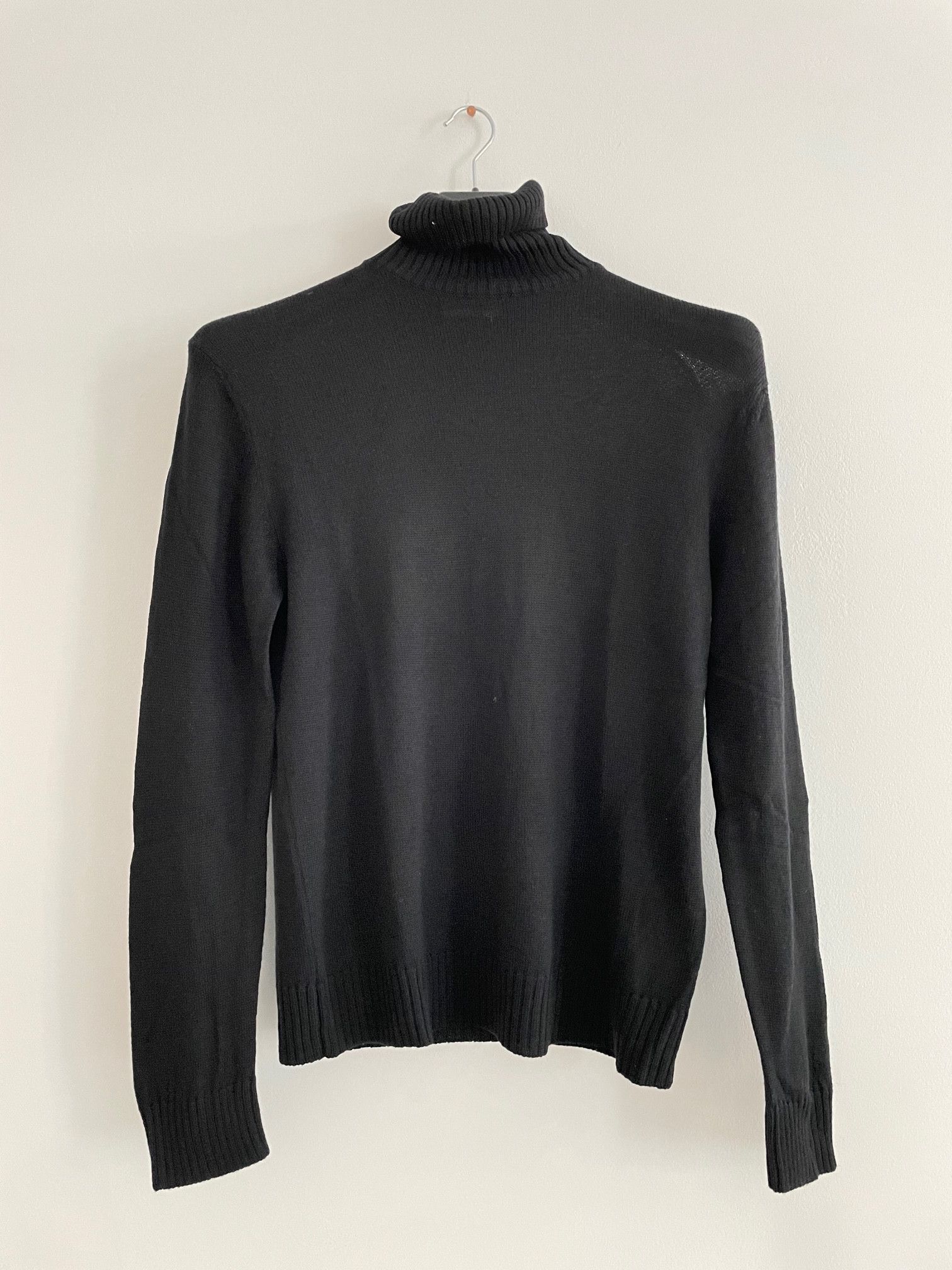 Jil Sander Jil Sander black wool turtleneck polo sweater 46 S Size US S / EU 44-46 / 1 - 1 Thumbnail