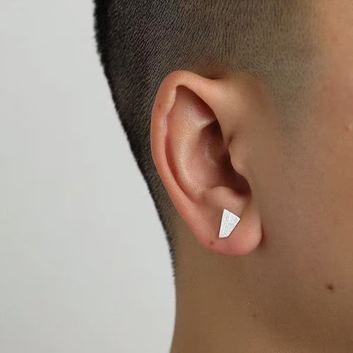 Vintage 925 Silver retro irregular geometric ear studs Size ONE SIZE - 3 Thumbnail