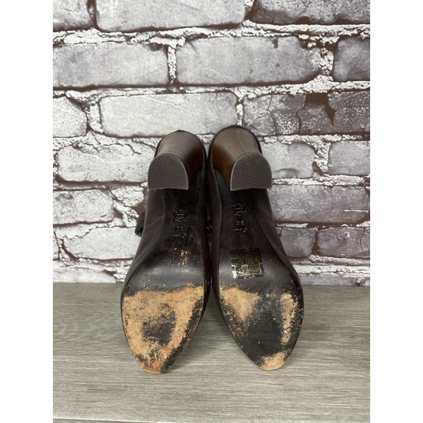 Joie Joie Brown Leather Mary Jane Strap Wooden Pump Heel Shoes Wo Size US 6 / IT 36 - 20 Thumbnail