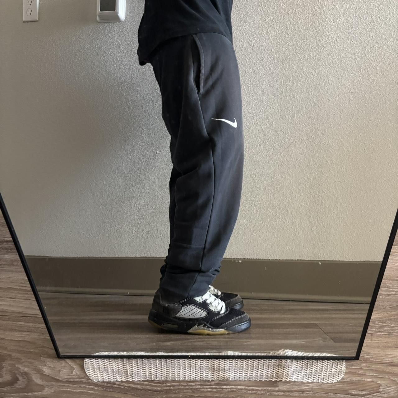 Nike Crazy Vintage Y2K/2000s Faded Black Nike Swoosh Essential Sweatpants! Fits M Size US 34 / EU 50 - 1 Thumbnail