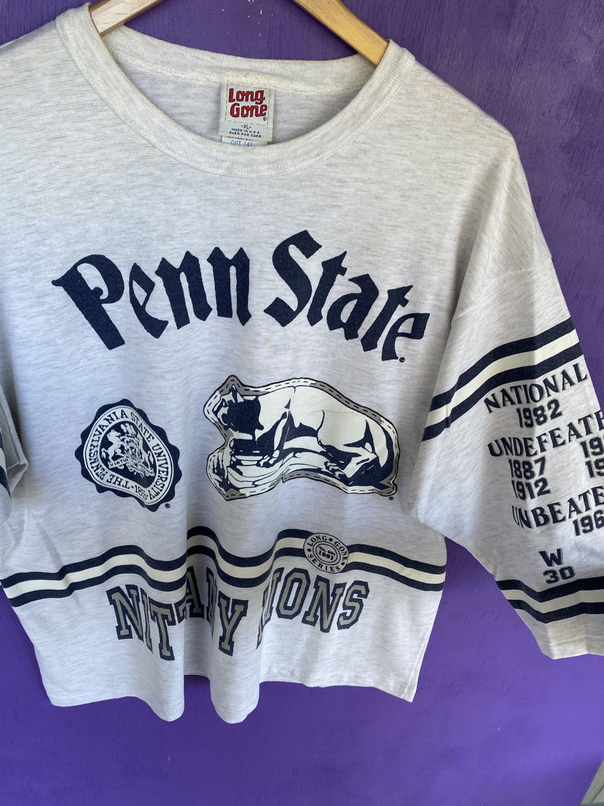 Other Vintage 90s Long Gone Penn state Nittany lions long-sleeve Size US XL / EU 56 / 4 - 3 Thumbnail