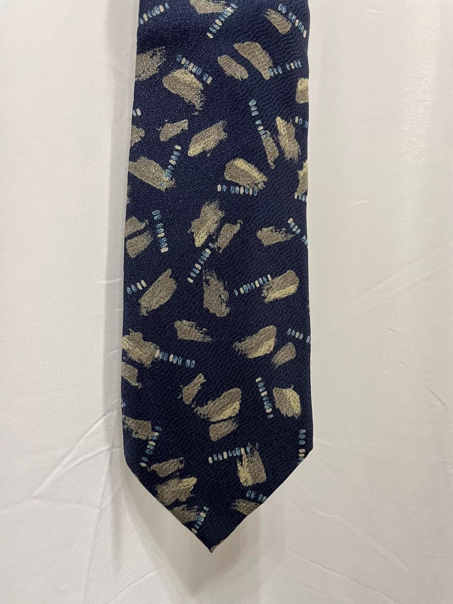 Issey Miyake Issey Miyake Vintage Blue Fun Pattern Tie Size ONE SIZE - 3 Thumbnail