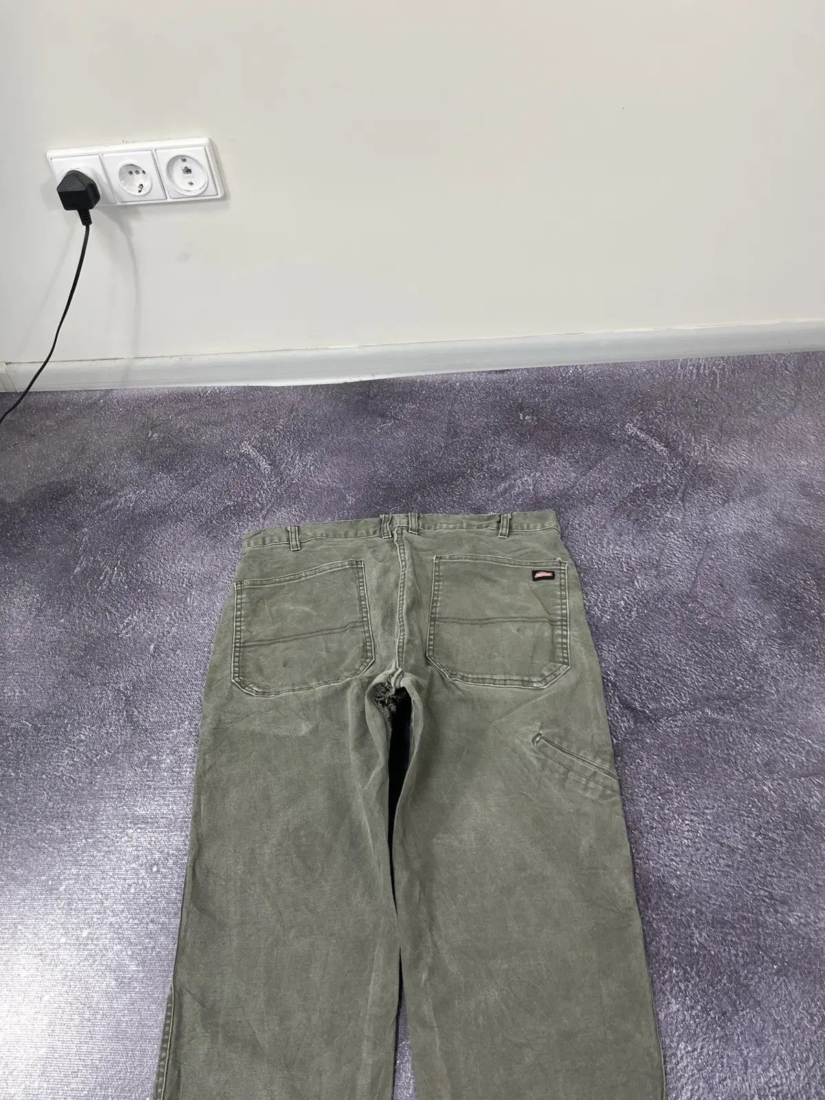 Dickies × Vintage Vintage Dickies Olive Work Hype Carpenter Baggy Pants Size US 34 / EU 50 - 4 Thumbnail