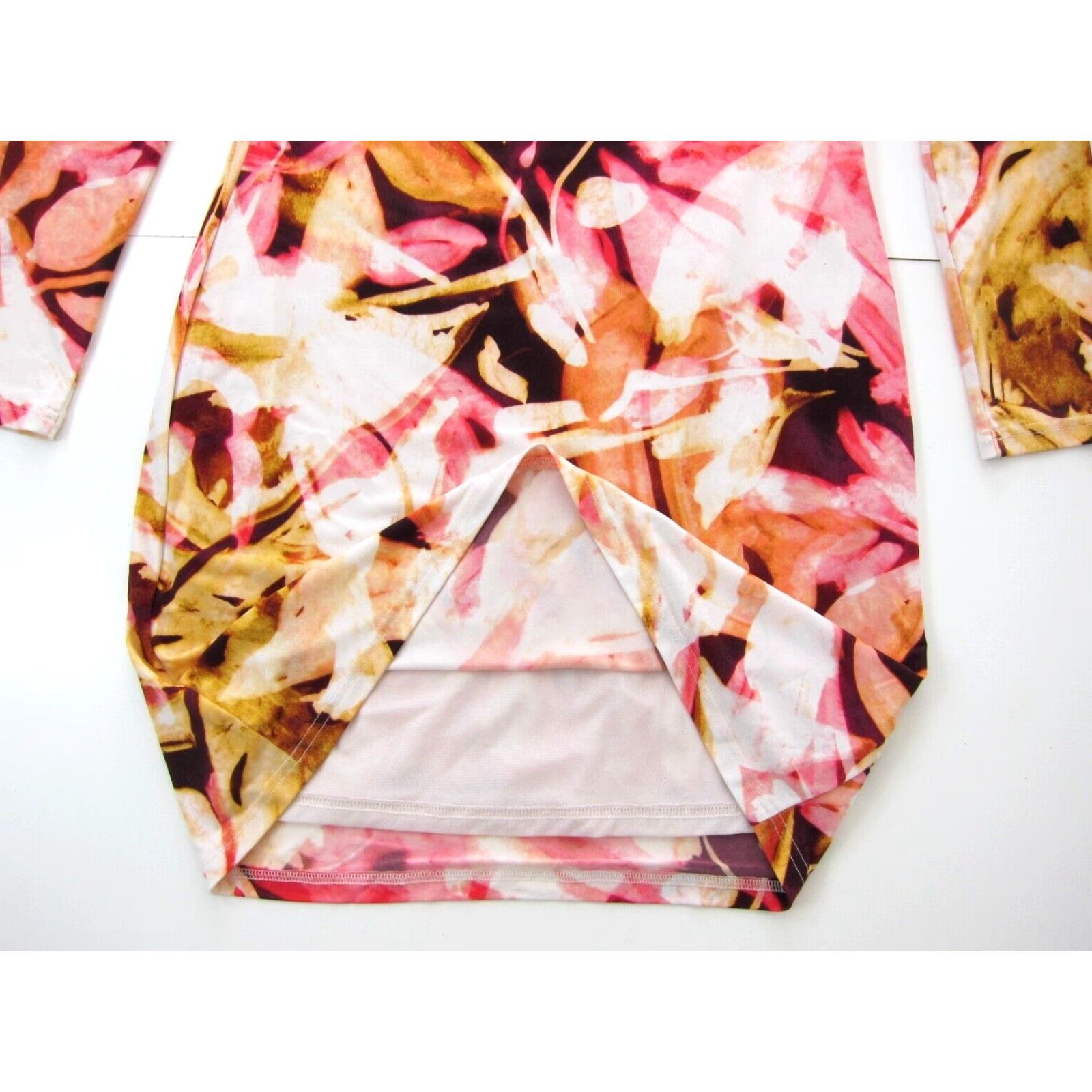 Pinko Jennifer Lopez Pink Floral Stretch Long Sleeve Low Back Sheath Dress L Size L / US 10 / IT 46 - 8 Thumbnail