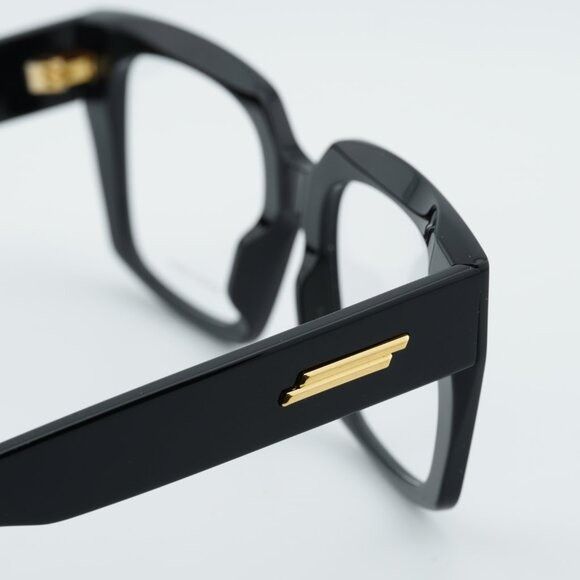 Bottega Veneta Bottega Veneta BV1409O 001 Eyeglasses Shiny Black 51mm Size ONE SIZE - 7 Thumbnail