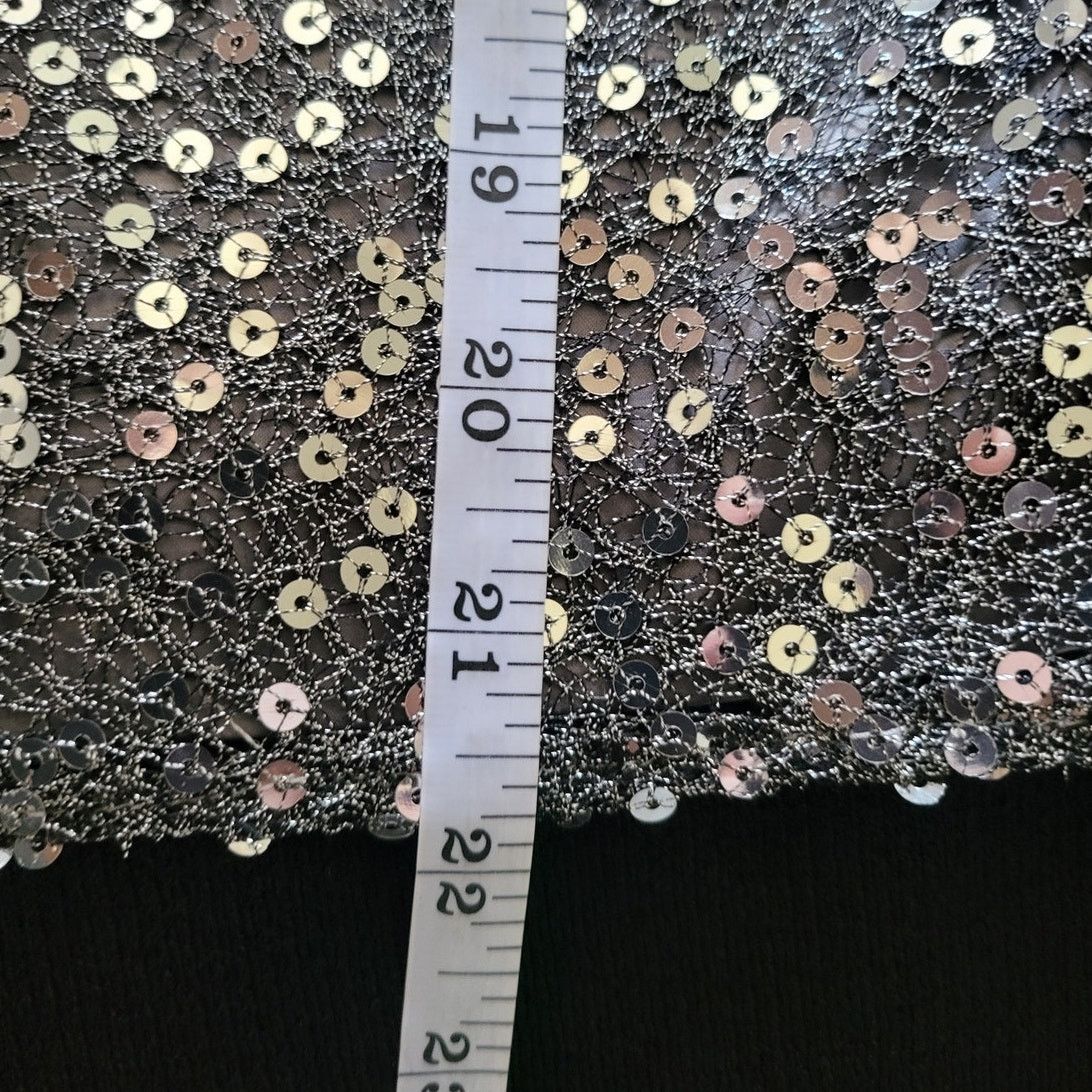 Other Tahari Silver Sequin Front V Neck Blouse - Size 18 Size XXL / US 16-18 / IT 52-54 - 8 Thumbnail