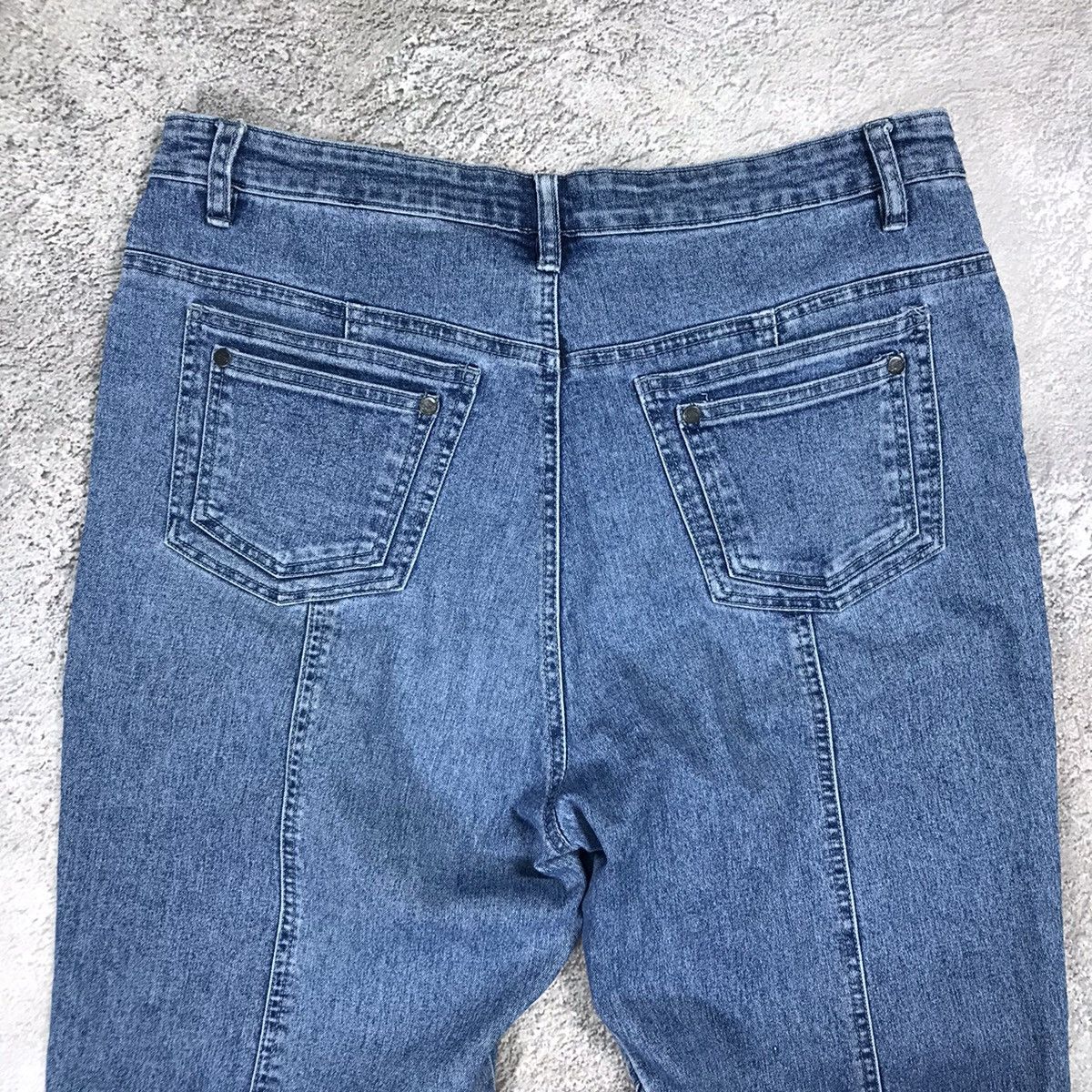 Vintage Vintage 90s Flared Jeans Distressed Thrashed Streetwear Y2K Size US 32 / EU 48 - 6 Thumbnail
