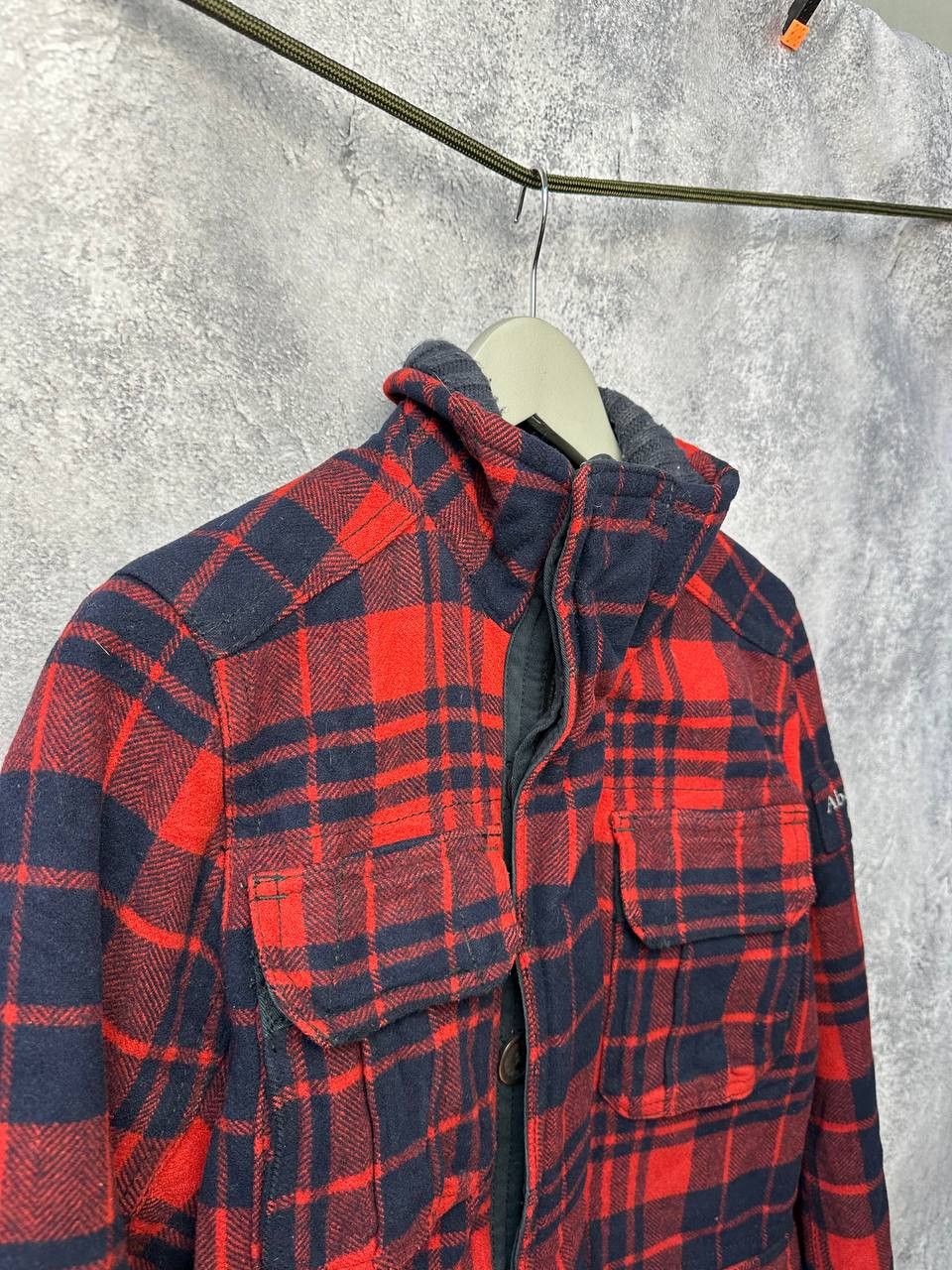 Abercrombie & Fitch Vintage Plaid Wool Barn Jacket