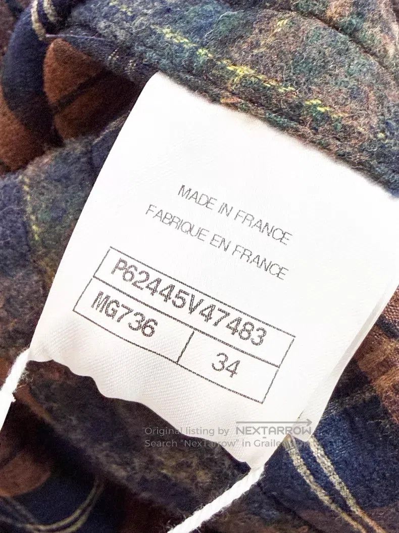Chanel Chanel Checked white rolled-edge suit coat silhouette jack Size XXS / US 00 / IT 34 - 6 Thumbnail