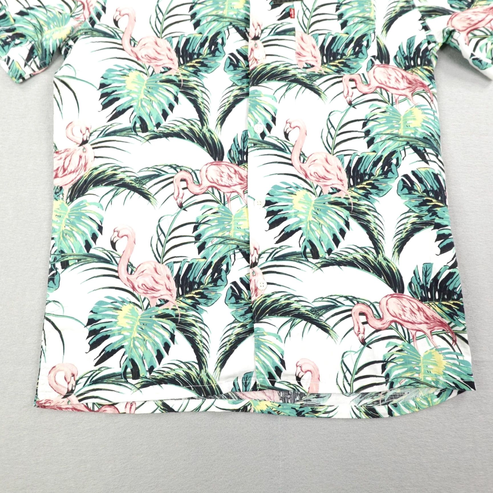 Levi's Levi's Button-Up Shirt Mens Small Multicolor Flamingo Hawaiian Tropical Print NEW Size US S / EU 44-46 / 1 - 3 Thumbnail
