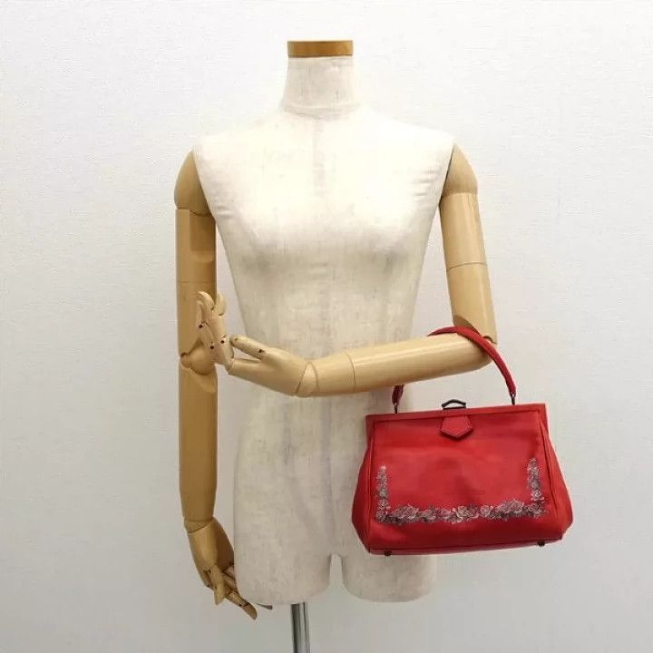 Jean Paul Gaultier Jean Paul Gaultier Red rose leather handbag-2505 Size ONE SIZE - 9 Thumbnail
