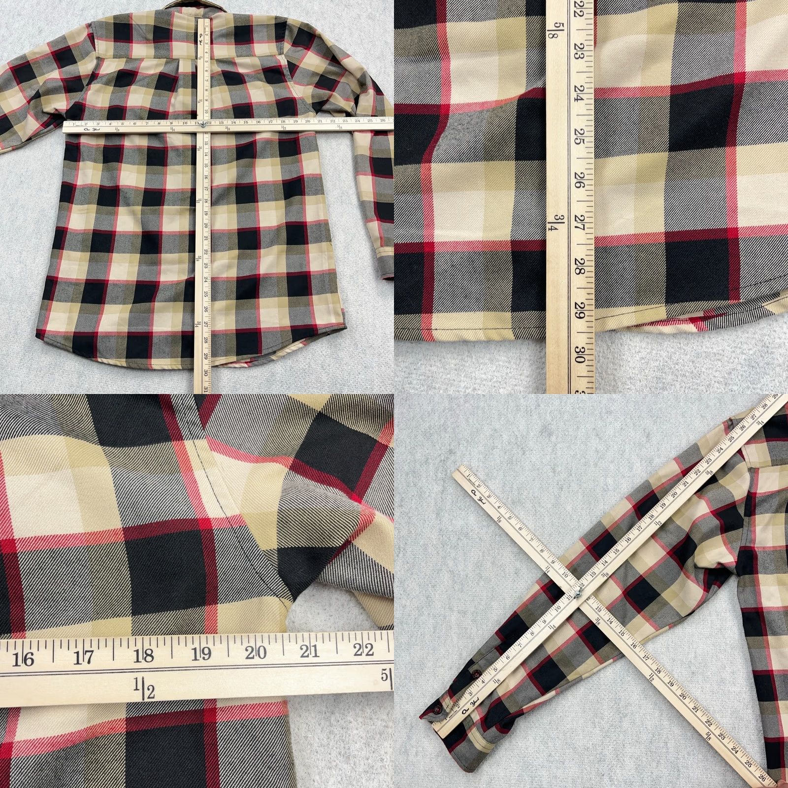 Vintage Dixxon Flannel Button-Up Shirt Men M Tan Black Plaid 90s Vintage Theme Limited Edition Wo Ghost Busters Pocket Size US M / EU 48-50 / 2 - 8 Thumbnail