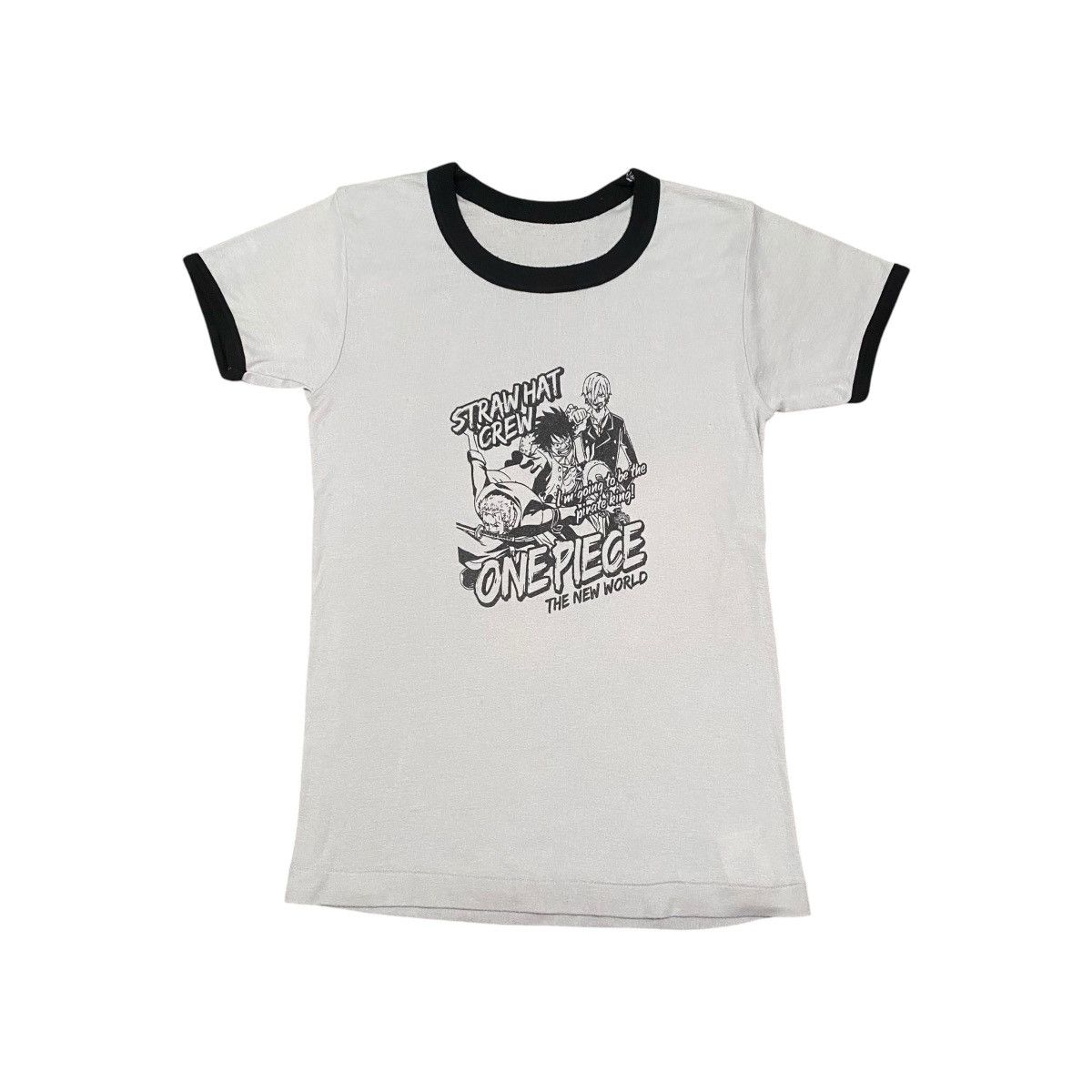 Anime × One Piece × Vintage Vintage One Piece The New World Anime T Shirt Ringer Size US XXS / EU 40 - 1 Thumbnail