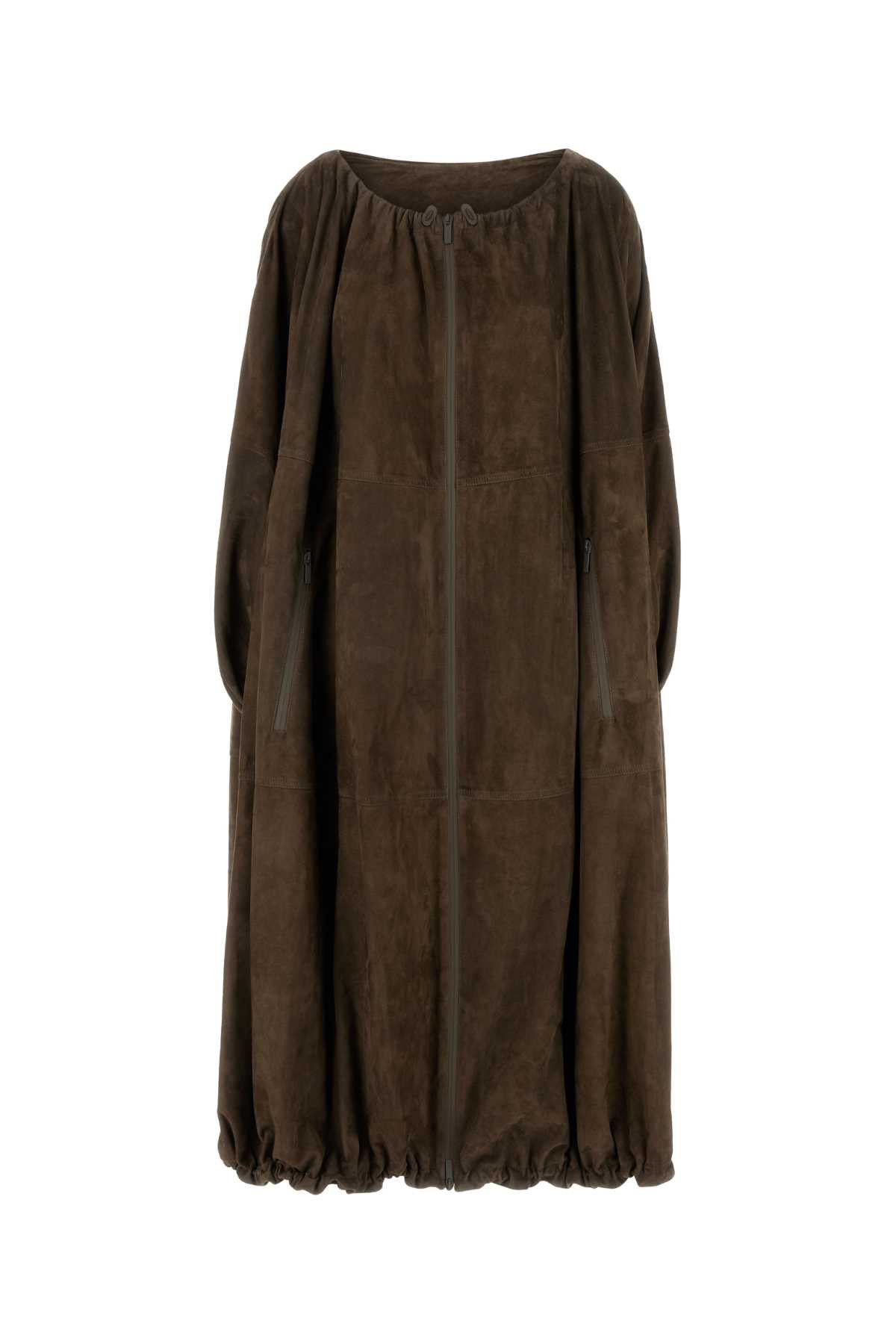 Salvatore Ferragamo Brown Suede Overcoat Size XS / US 0-2 / IT 36-38 - 1 Thumbnail