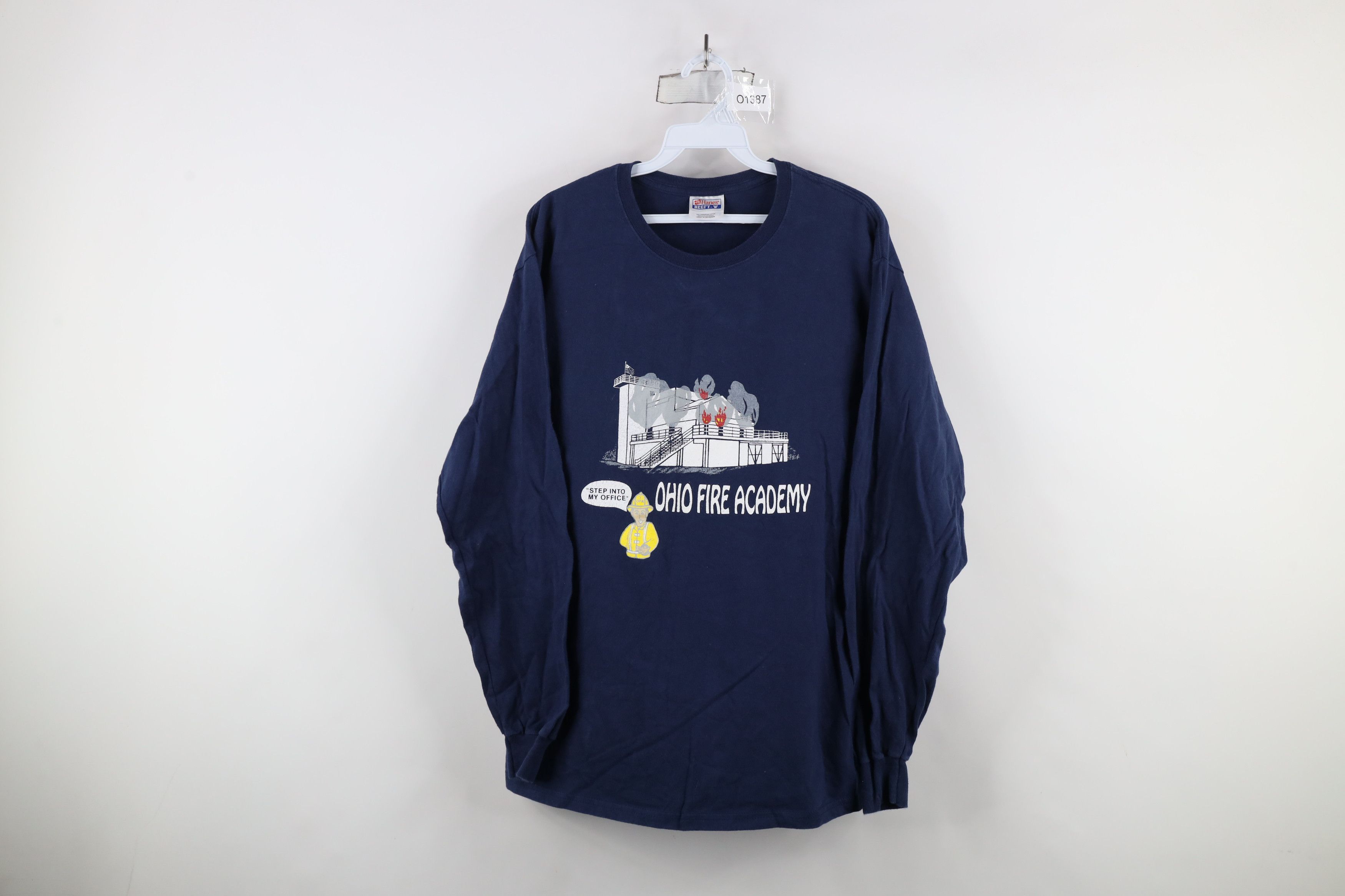 Vintage Vintage 90s Ohio Academy Fire Attack Long Sleeve T-Shirt Size US M / EU 48-50 / 2 - 1 Thumbnail