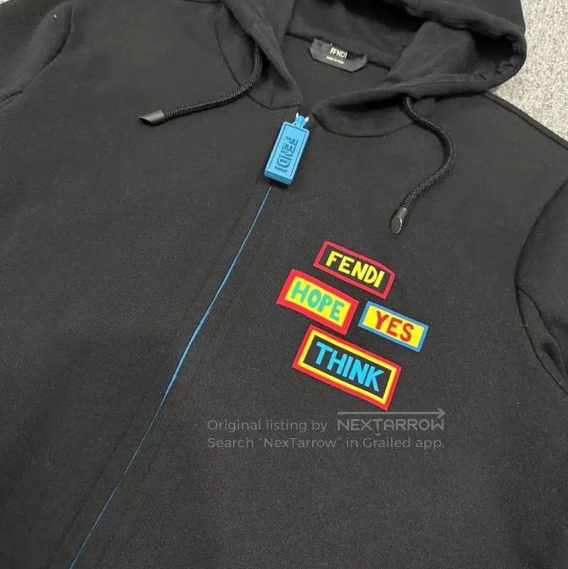 Fendi Fendi Black Cotton Hooded Sweatshirt for Men . Size US M / EU 48-50 / 2 - 3 Thumbnail