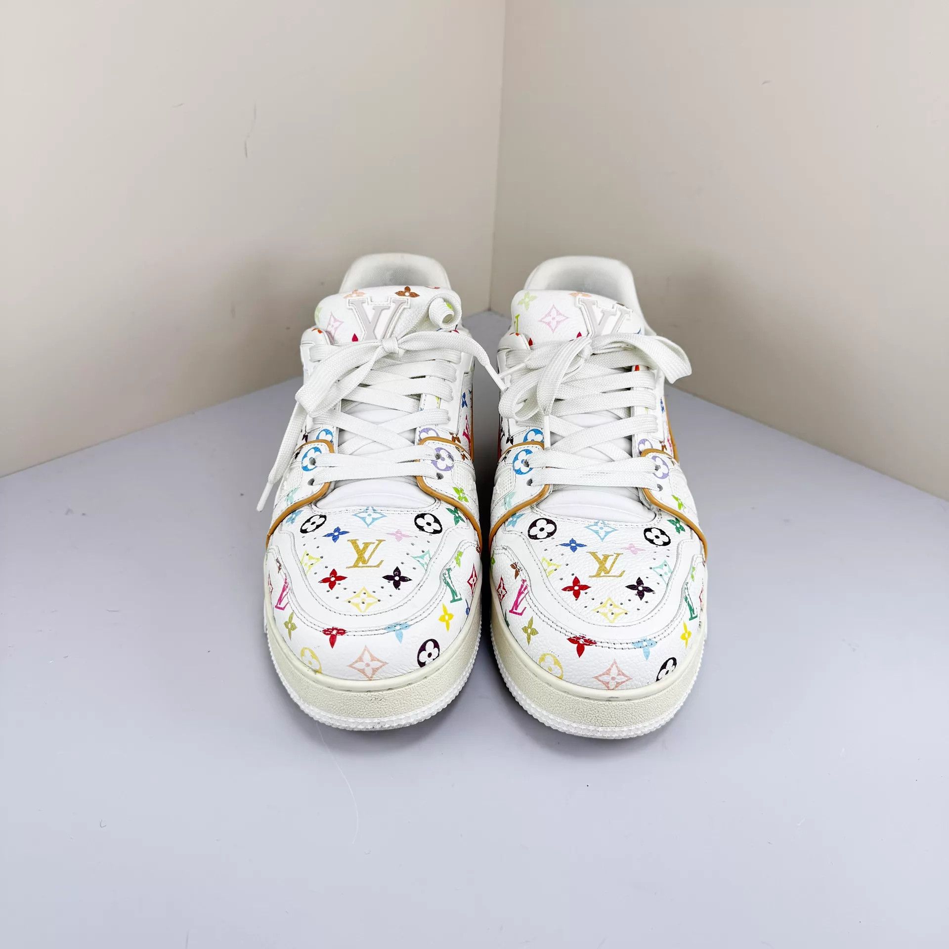Louis Vuitton LV Takashi Murakami White Multicolor Trainer US7 98 New Size US 7 / IT 37 - 2 Thumbnail