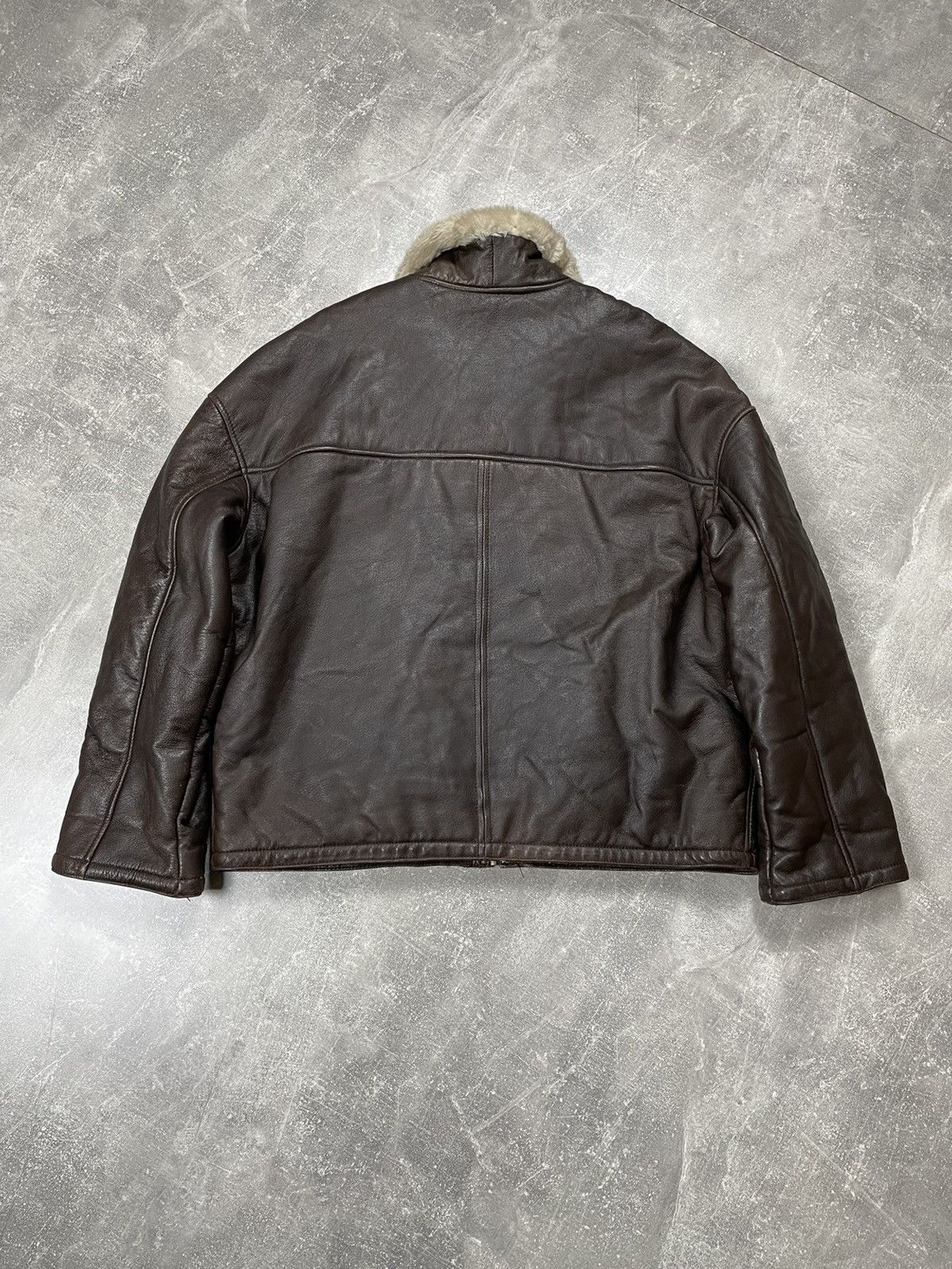 Genuine Leather × Vintage × Wilsons Leather Wilsons USAVintage B2 Bomber Aviator Leather Jacket Brown Size US L / EU 52-54 / 3 - 6 Thumbnail
