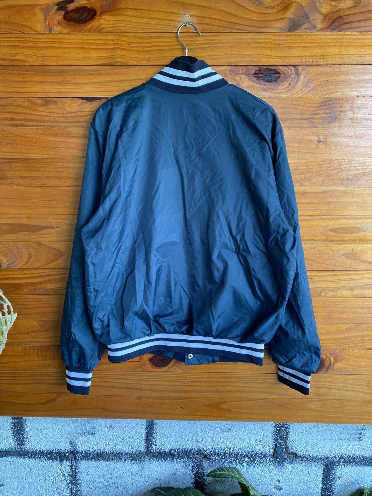 Rennoc RENNOC Classic Stars Varsity Jacket Navy Blue Button up Size US M / EU 48-50 / 2 - 9 Thumbnail