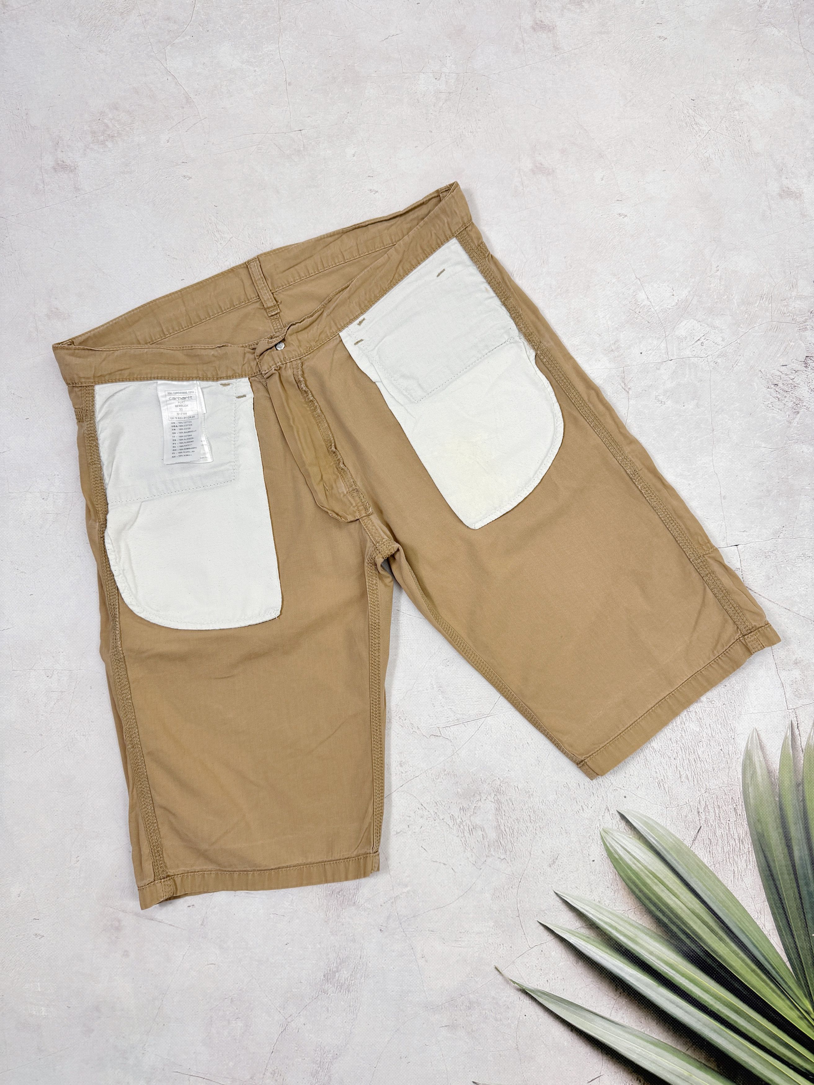 Carhartt × Vintage Carhartt Fort Bermuda Shorts Beige Sand Y2K Size US 32 / EU 48 - 14 Thumbnail