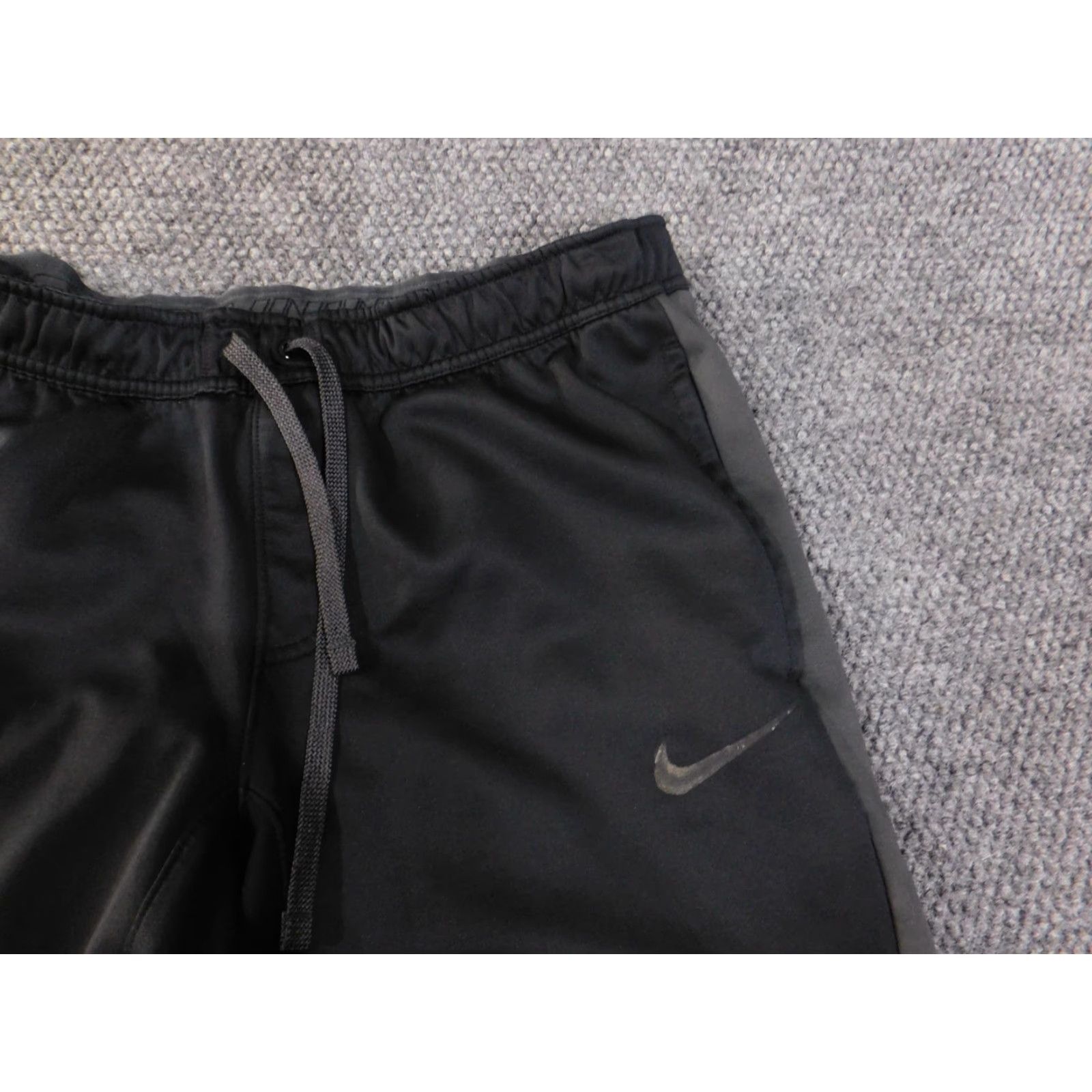 Nike Nike Therma-Fit Pants Mens Large Black Pro Training Joggers Athletic Polyester Size US 33 - 3 Thumbnail