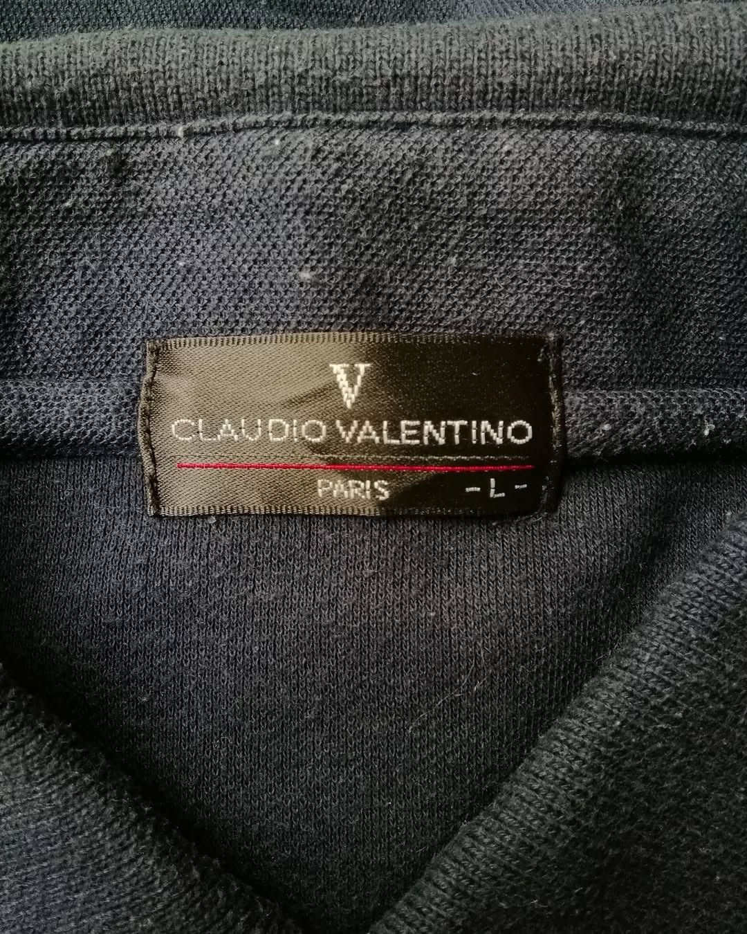 Japanese Brand × Other × Vintage Claudio Valentino Paris Black Plaid Half Button Shirt Size US L / EU 52-54 / 3 - 5 Thumbnail