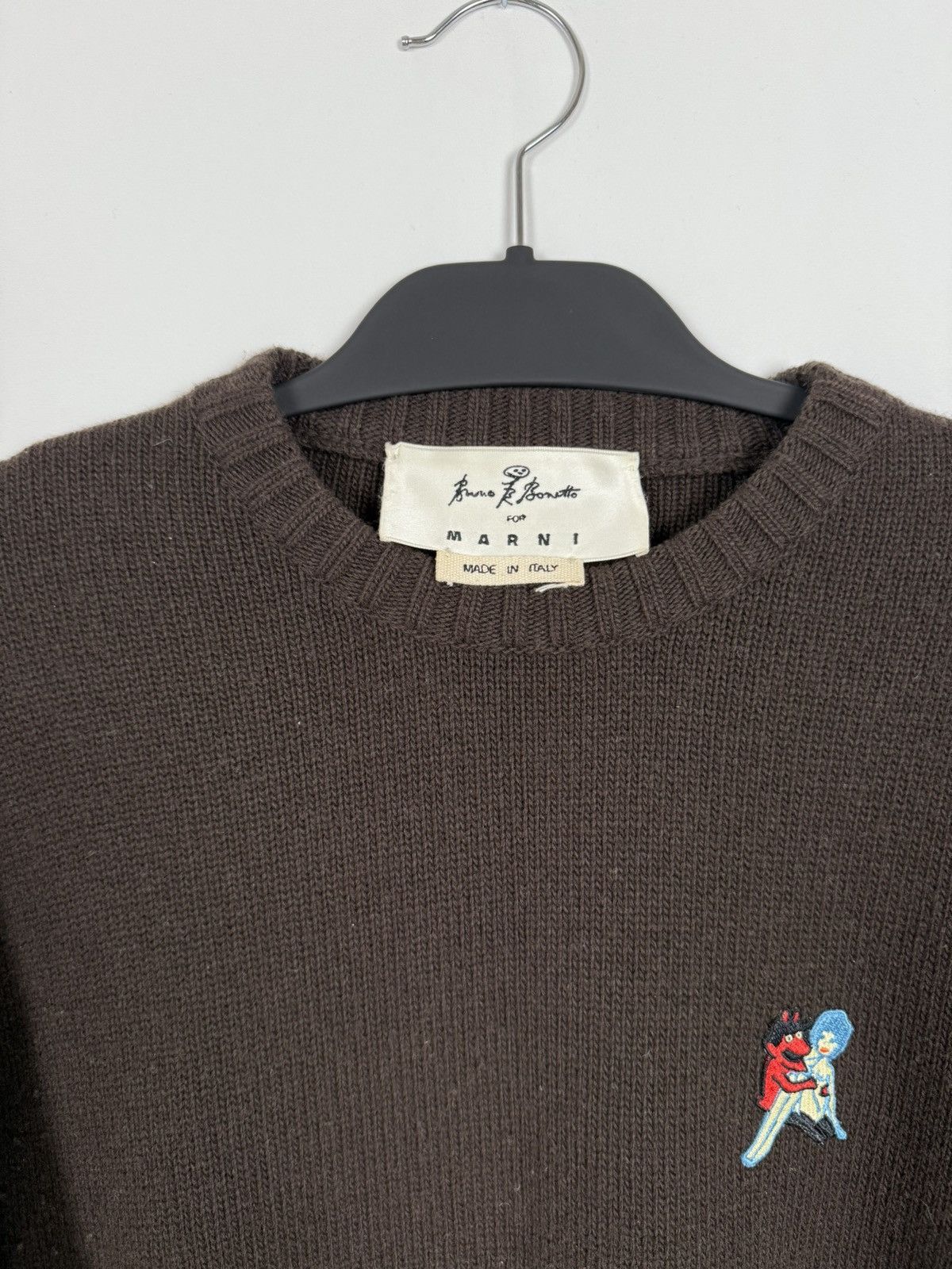 Marni Marni X Bruno Bozzetto Brown Wool Sweater Size US M / EU 48-50 / 2 - 3 Thumbnail