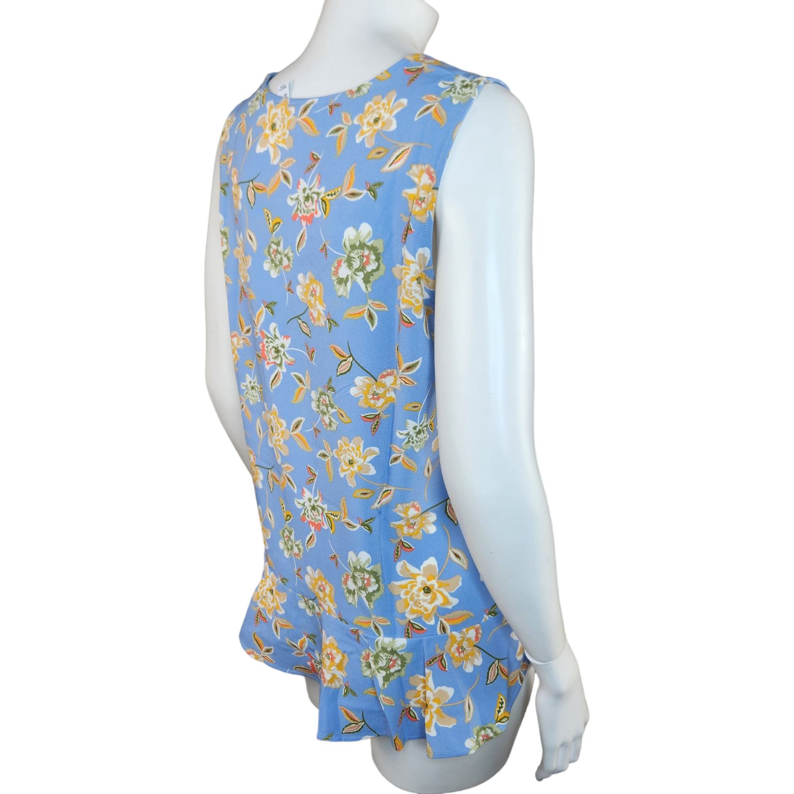 Denim & Co. Denim & Co Sleeveless Tank Top Blue Floral X-Small NWOT Size XS / US 0-2 / IT 36-38 - 8 Thumbnail