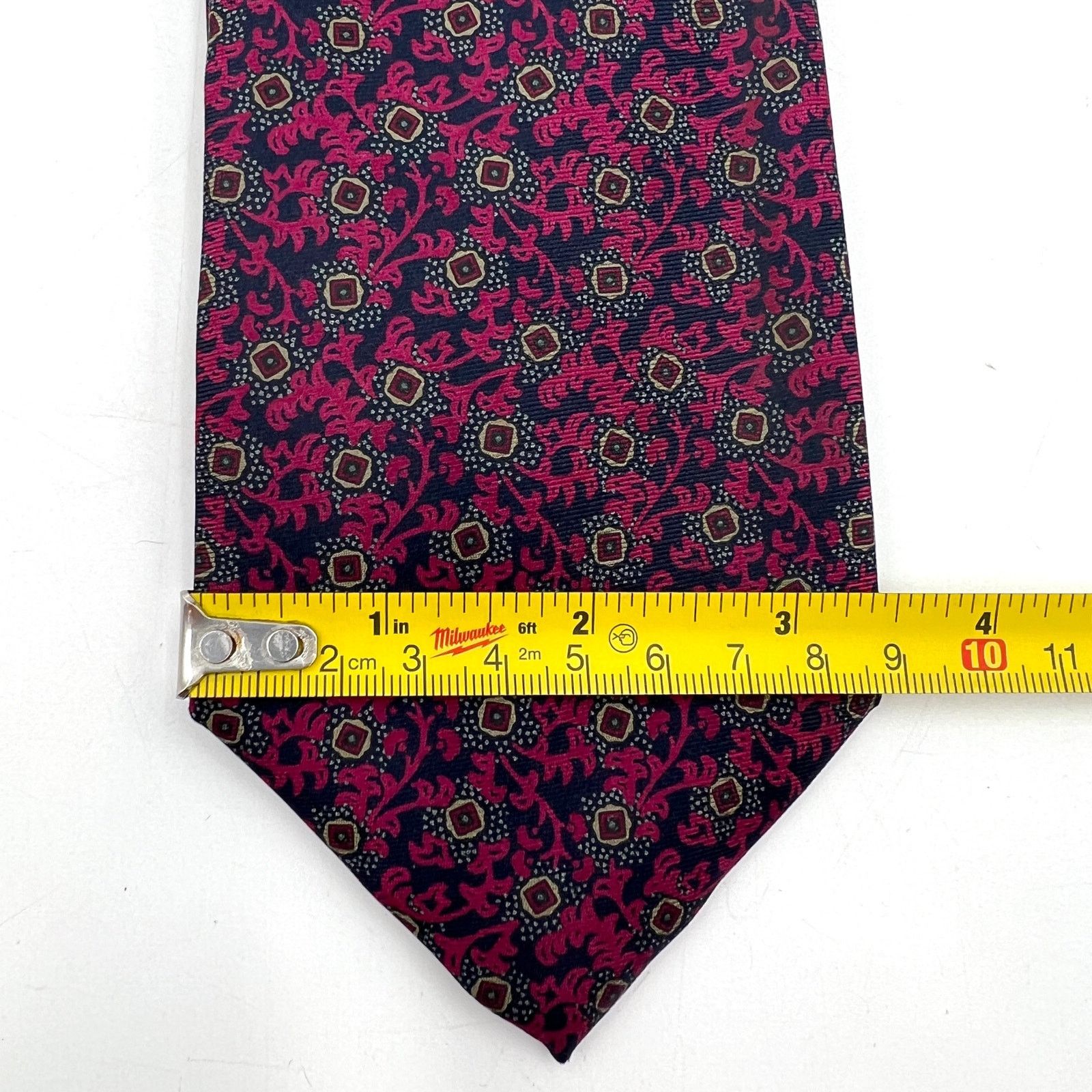 Lanvin Lanvin Silk Foulard Tie Pink Navy Blue Size ONE SIZE - 6 Thumbnail