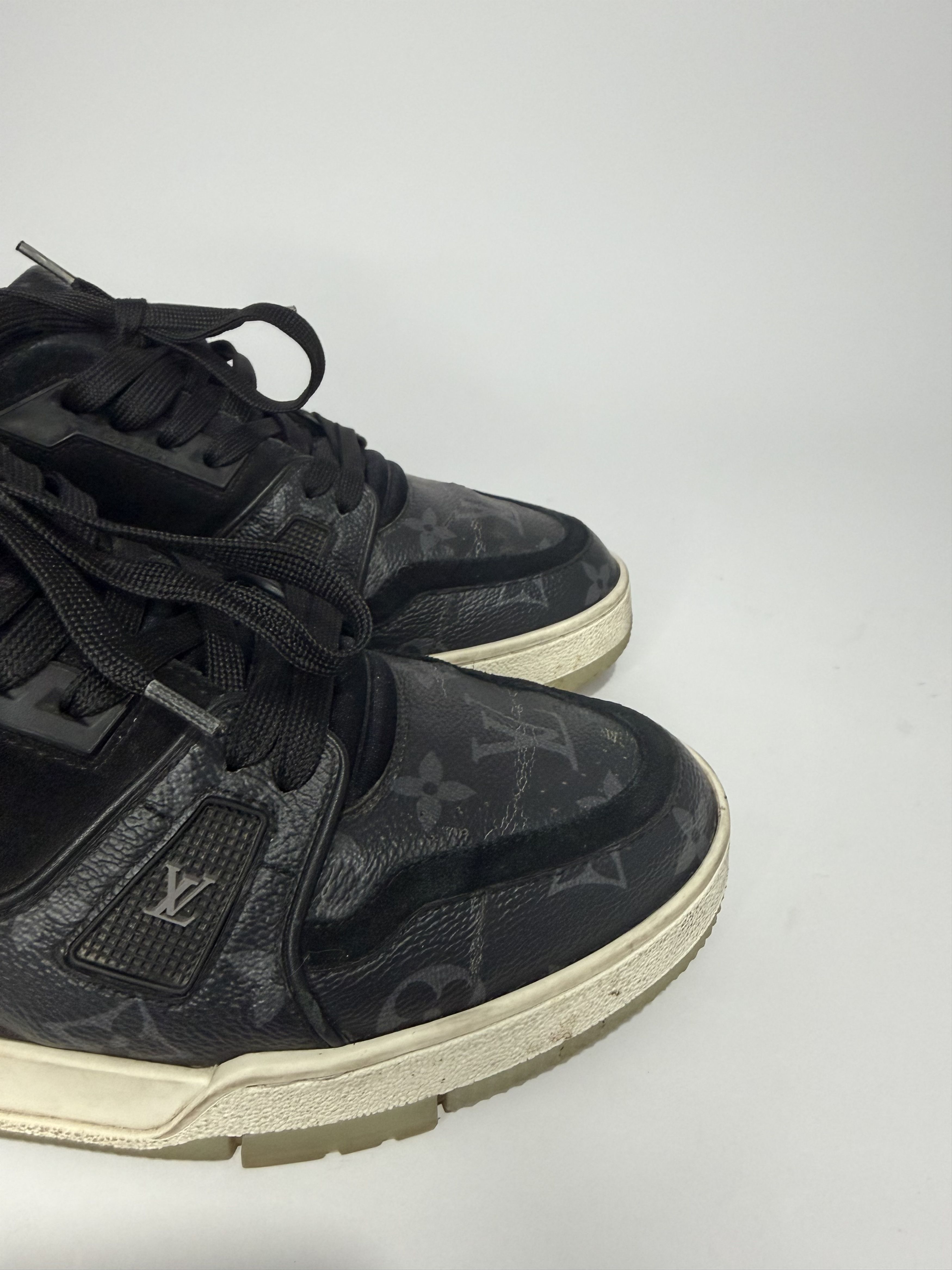 Louis Vuitton Louis Vuitton Black Canvas and Leather LV Trainer Sneakers Size US 7 / EU 40 - 6 Thumbnail