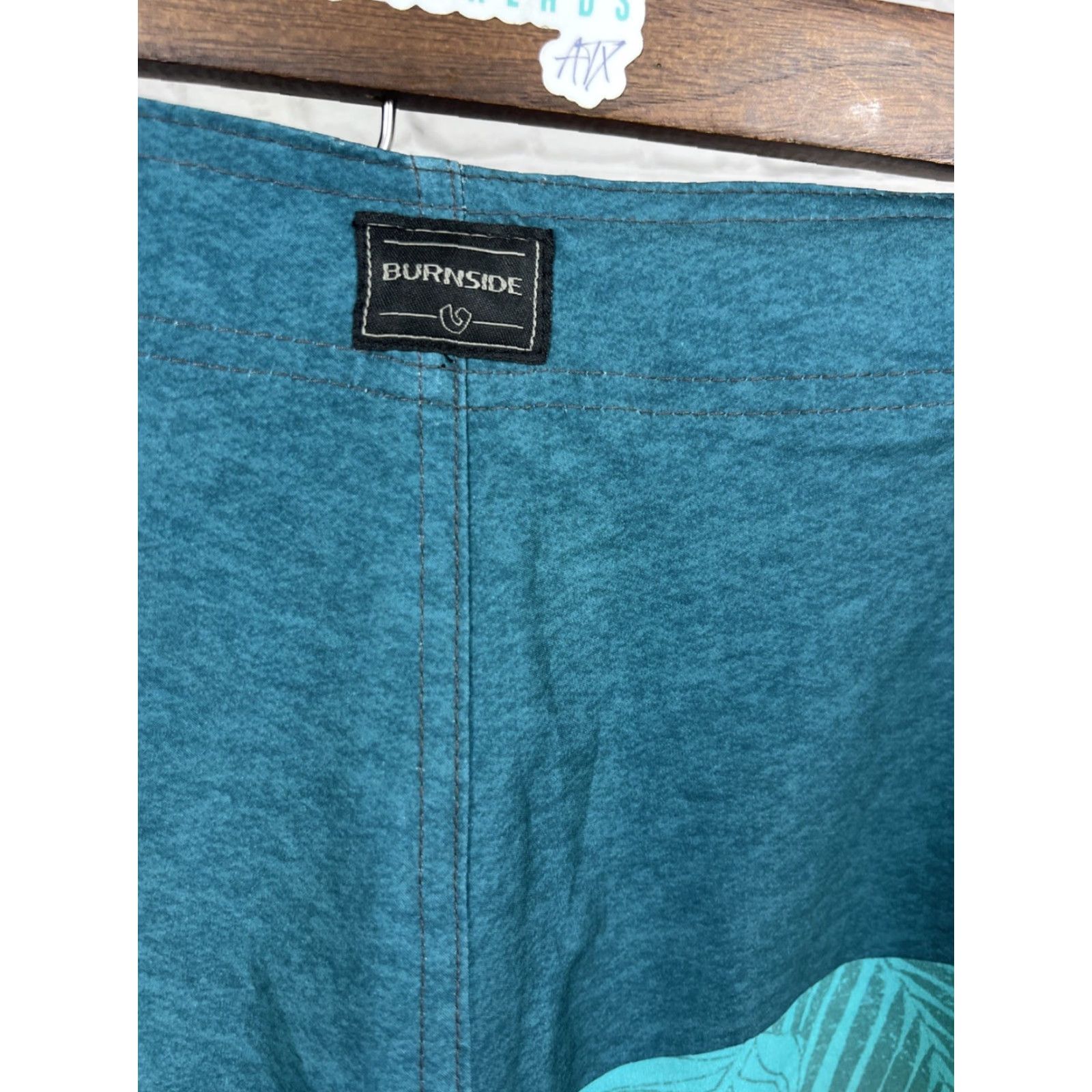 Burnside Burnside Board Shorts Bottom Men 38 Black Stripe Zip Pocket Bottle Opener Comb Quick Dry Beach Surf Summer Mens Size US 38 / EU 54 - 3 Thumbnail