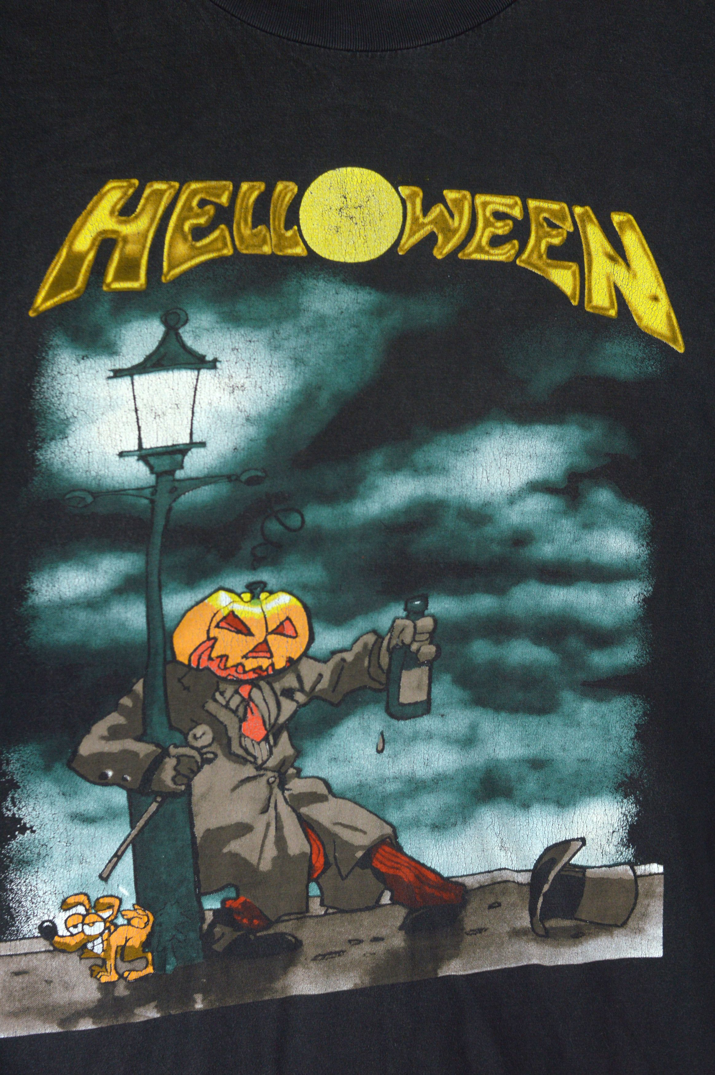 Vintage Vintage Helloween Master Ring World Tour 94 95 t shirt Size US XL / EU 56 / 4 - 3 Thumbnail