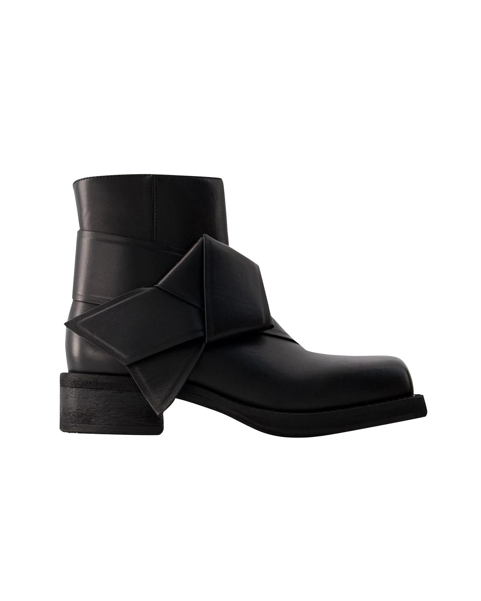 image of Acne Studios Musubi W Leather Boots - Black, Women's (Size 11)