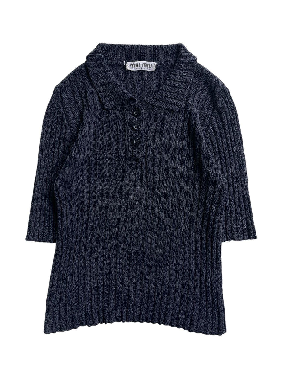 Miu Miu 90s Miu Miu Ribbed Jumper Knit Size M / US 6-8 / IT 42-44 - 1 Thumbnail