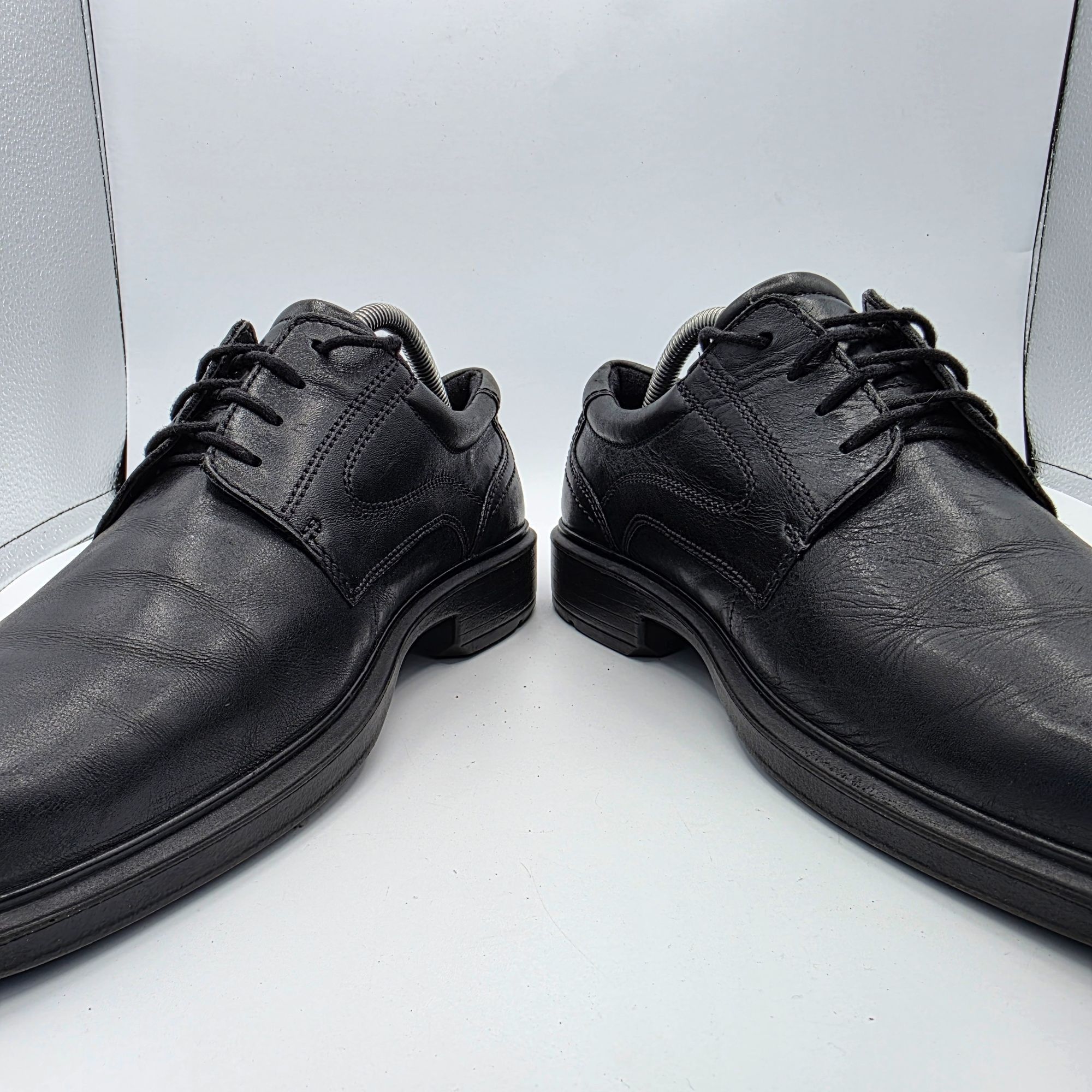 Ecco ECCO Helsinki Mens Size 9.5 Black Plain Toe Dress Shoes Oxfo Size US 9.5 / EU 42-43 - 3 Thumbnail
