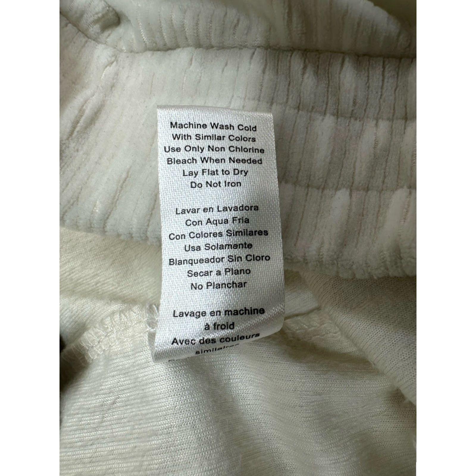 Hurley Hurley Womens Jogger Pants Size Large White Velour Pull On Size 36" / US 14 / IT 50 - 6 Thumbnail