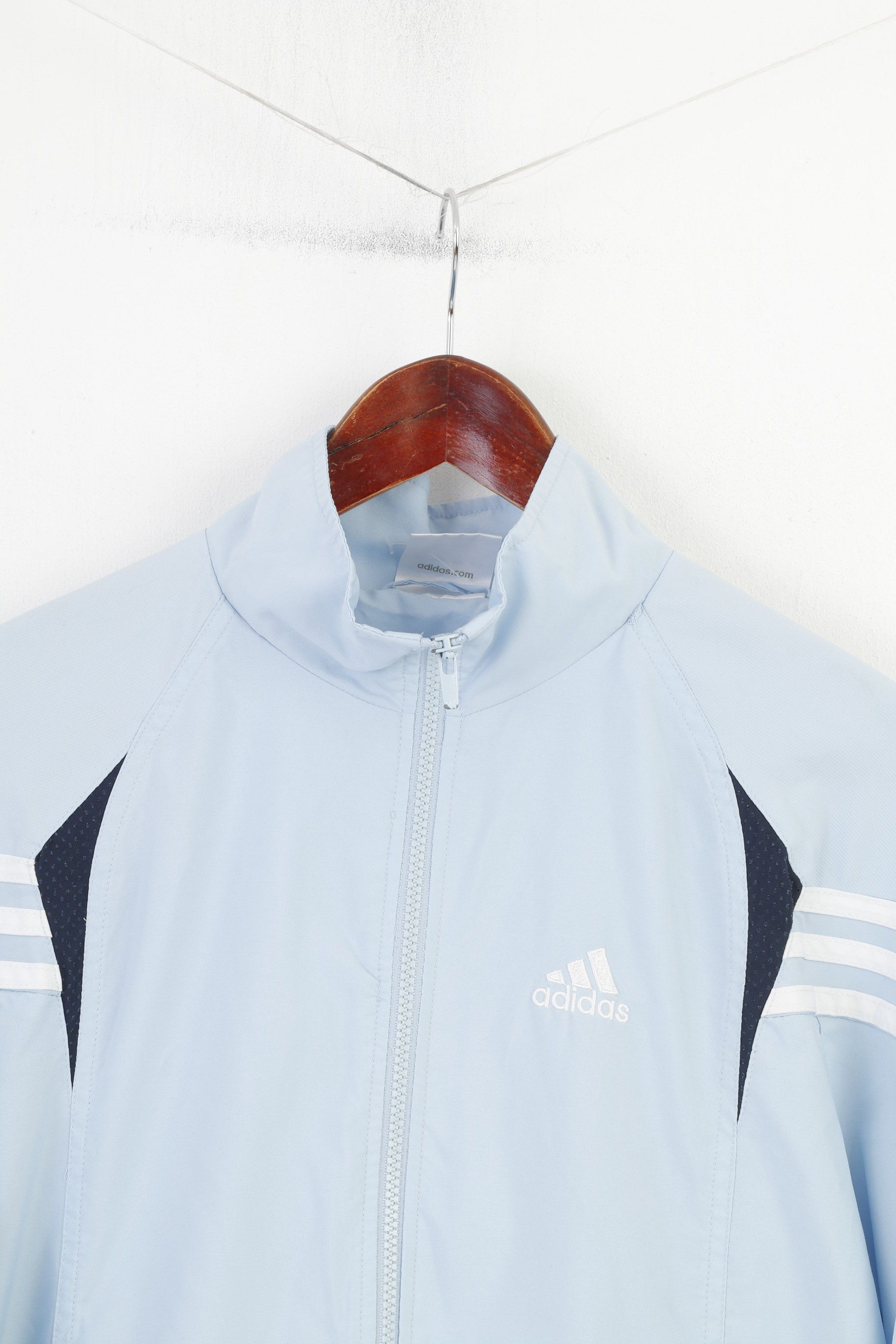 Adidas Adidas Men M Jacket Light Blue Full Zipper Pockets 9820 Size US M / EU 48-50 / 2 - 3 Thumbnail