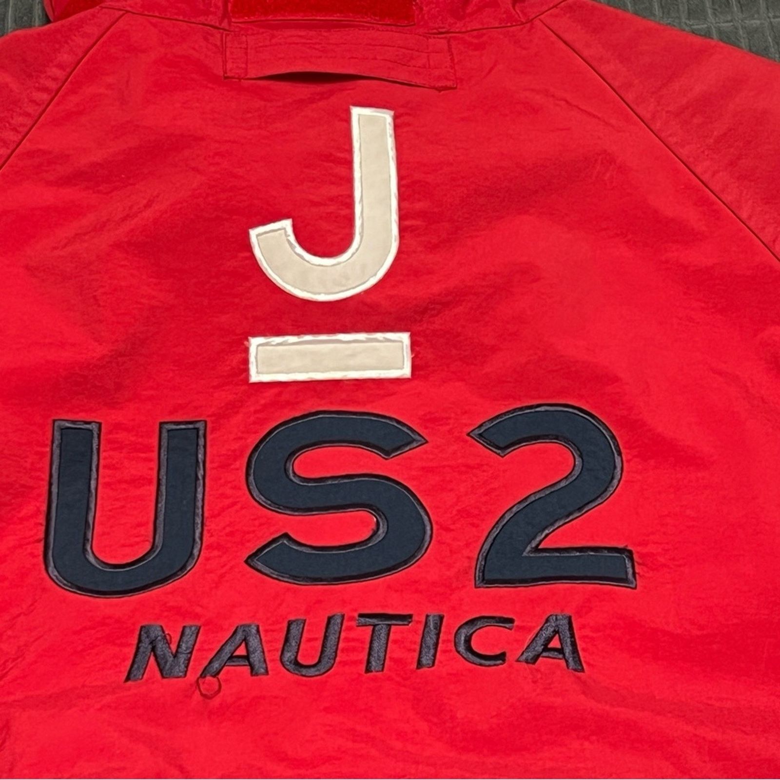 Nautica Vintage 90s Nautica Class Spell Out Sailing Jacket Red Navy Size US L / EU 52-54 / 3 - 3 Thumbnail