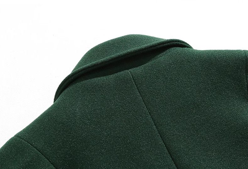 Japanese Brand × Vintage Long Woolen coatDark Green Korean style Size US L / EU 52-54 / 3 - 7 Thumbnail