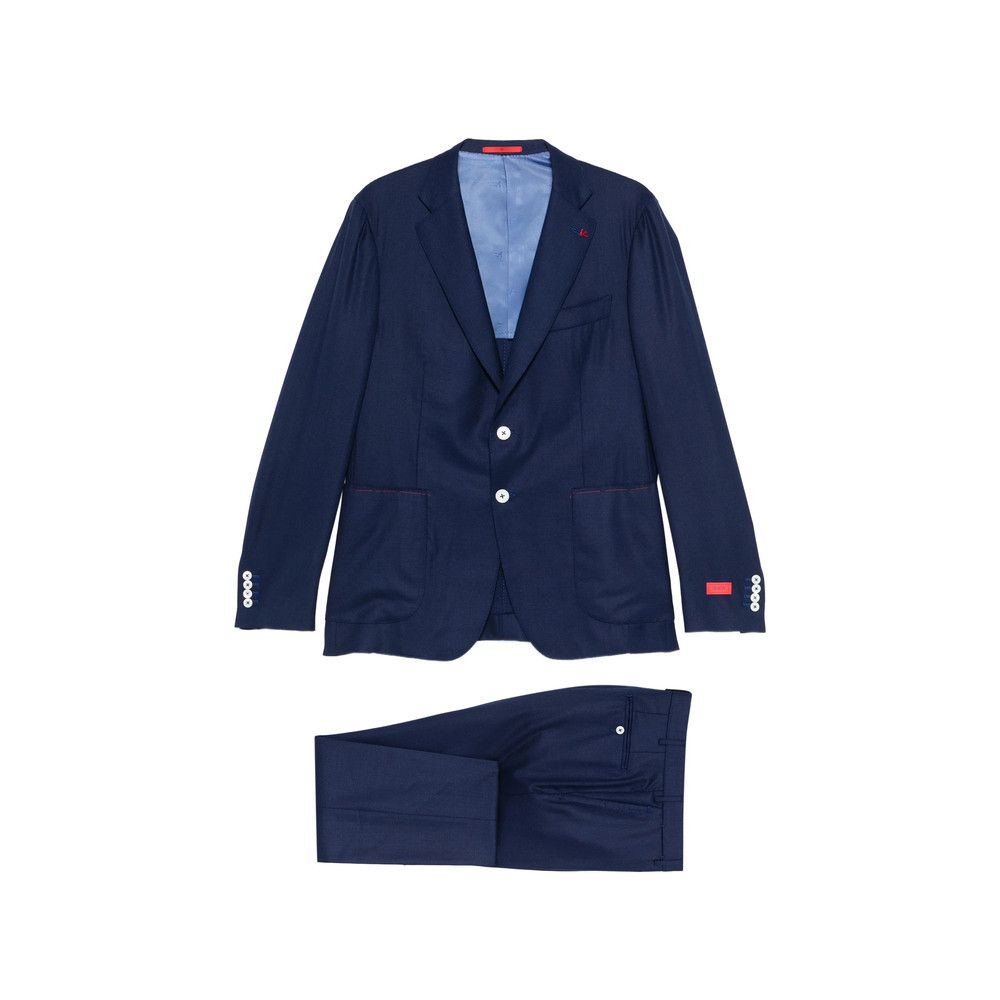 Isaia Isaia BLUE Suits - Single Breasted Suits Size US XXL / EU 58 / 5 - 1 Thumbnail