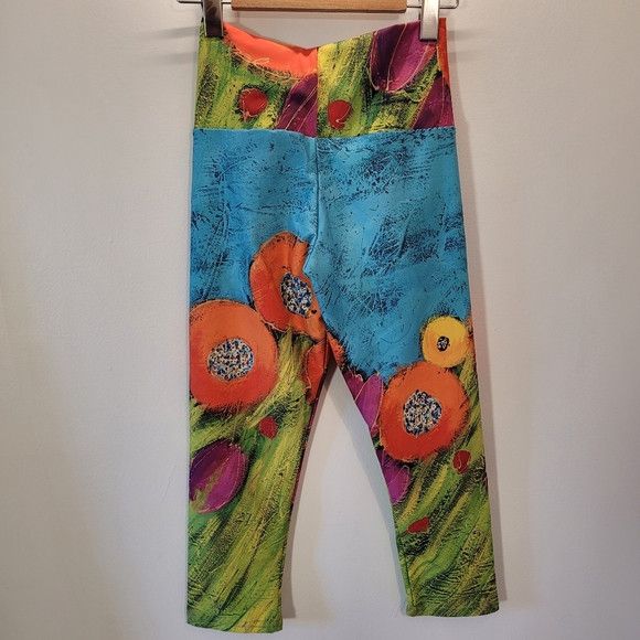 Other Isa Malo Creations Colorful Floral Tulips Leggings - Nwt- S Size 25" / US 0 / IT 36 - 3 Thumbnail