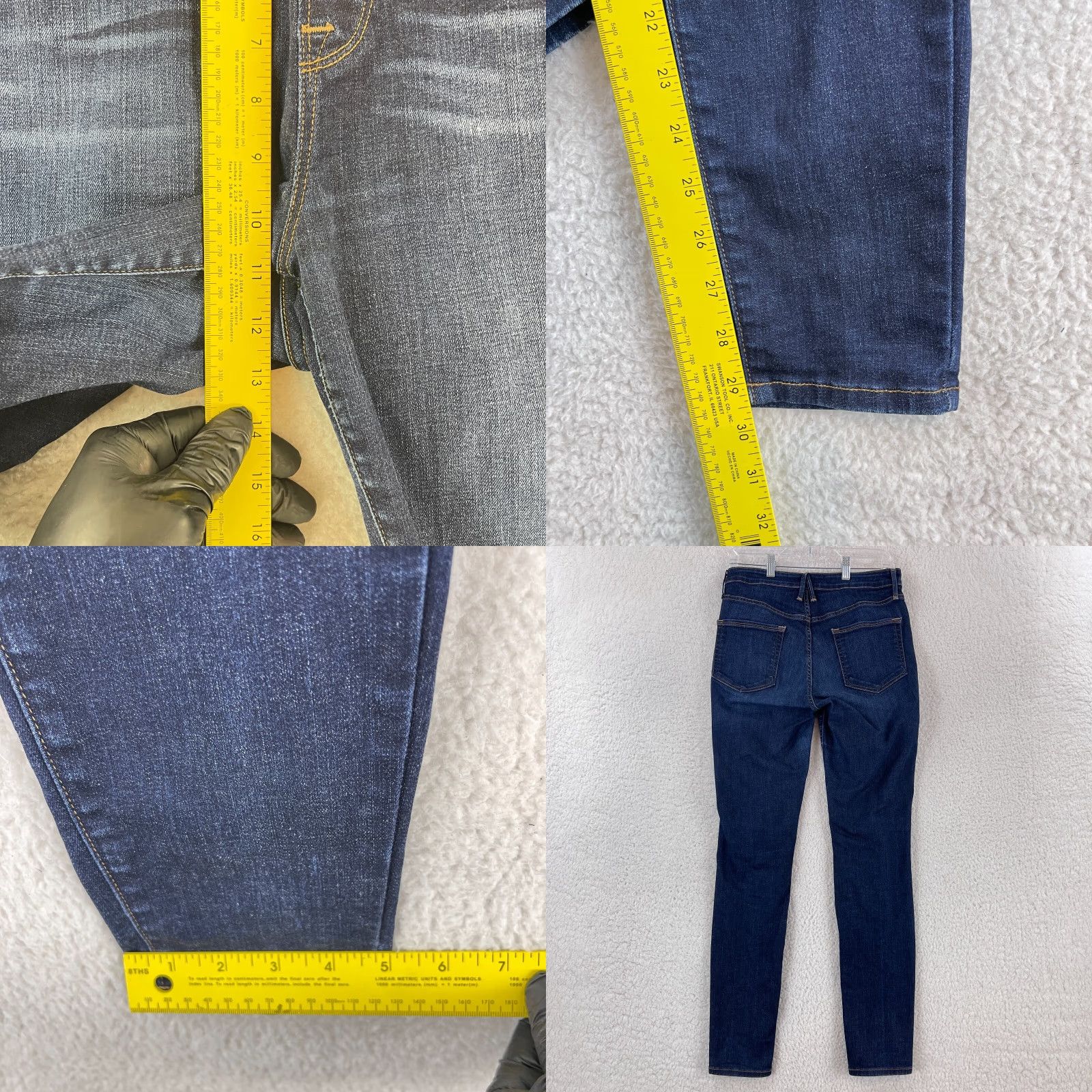 Good American Good American Jeans Womens Size 8 Blue Denim High Waisted Skinny Casual Side Zip Size 30" / US 8 / IT 44 - 8 Thumbnail