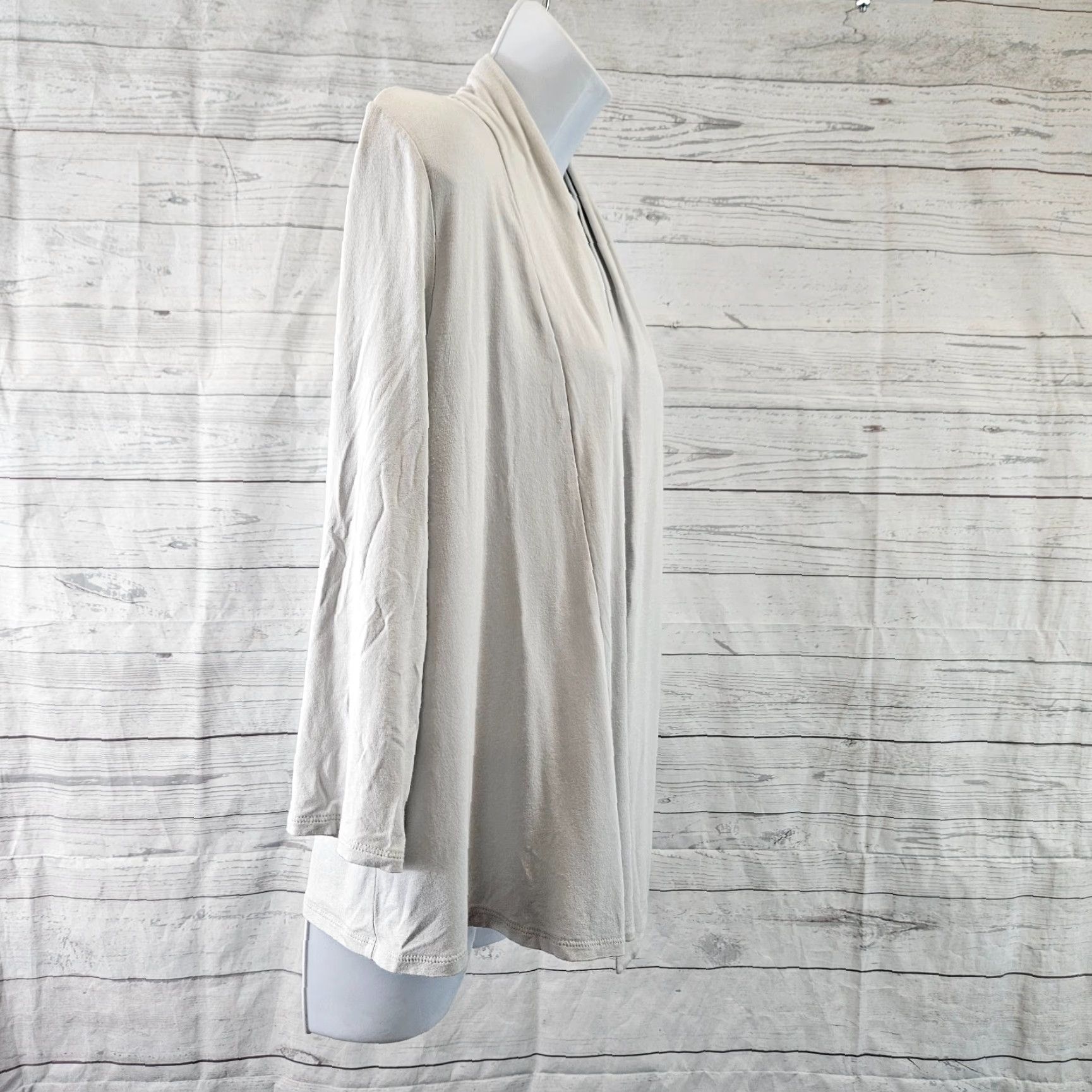 J. Jill J. Jill Cardigan Women Small Gray 3/4 Sleeve Open Front Rayon Blend Sweater Size S / US 4 / IT 40 - 3 Thumbnail