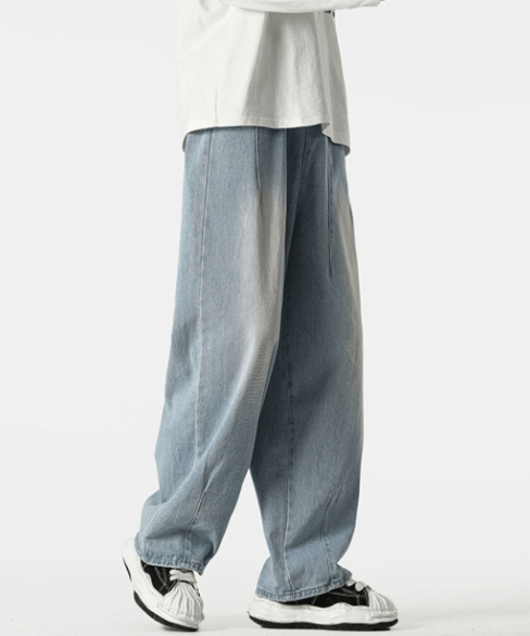 Japanese Brand × Jean American retro washed loose straight wide-leg jeans Size US 32 / EU 48 - 3 Thumbnail