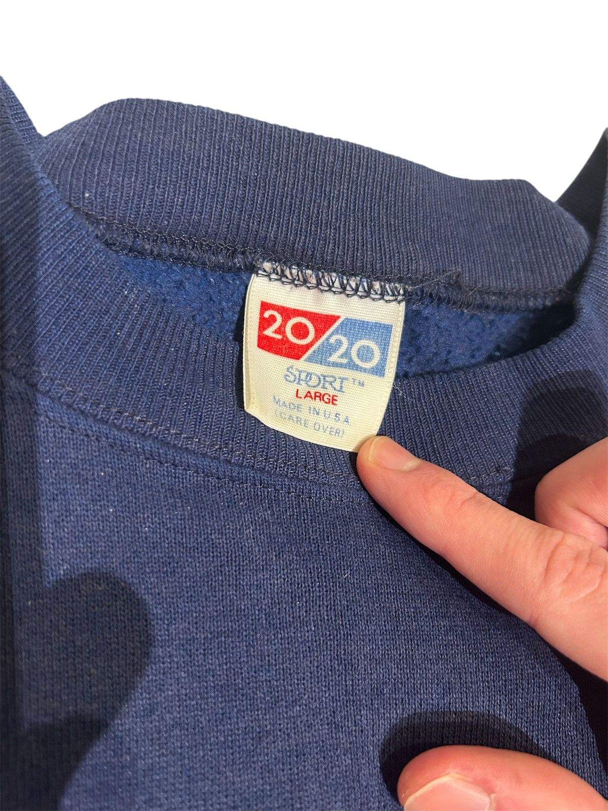Vintage 80s True Vintage Single Stitch Navy Blue Sweatshirt Size US S / EU 44-46 / 1 - 3 Thumbnail
