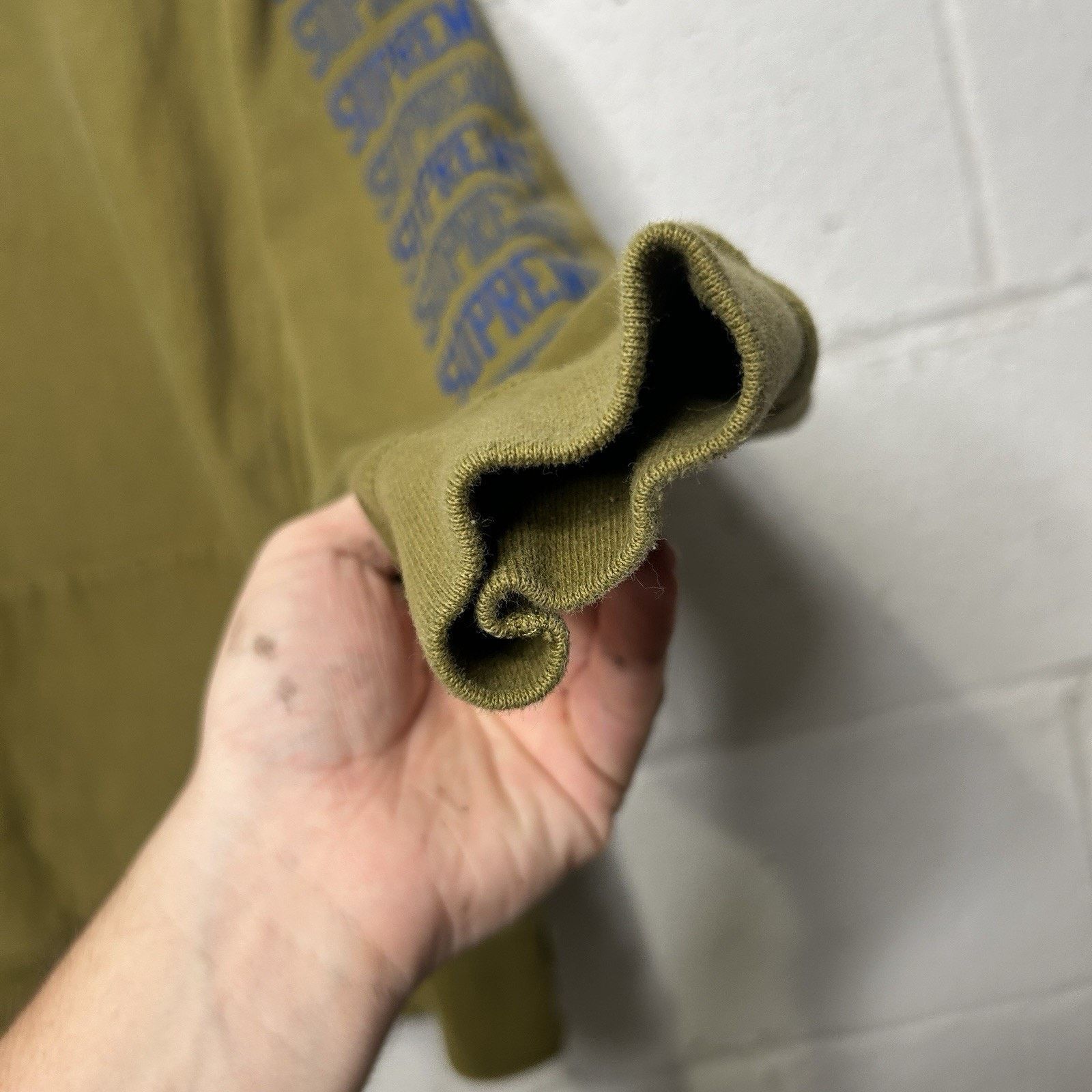 Supreme Supreme Paneled Arc Sleeve Hooded Sweatshirt “Olive” SS17 Size US M / EU 48-50 / 2 - 6 Thumbnail