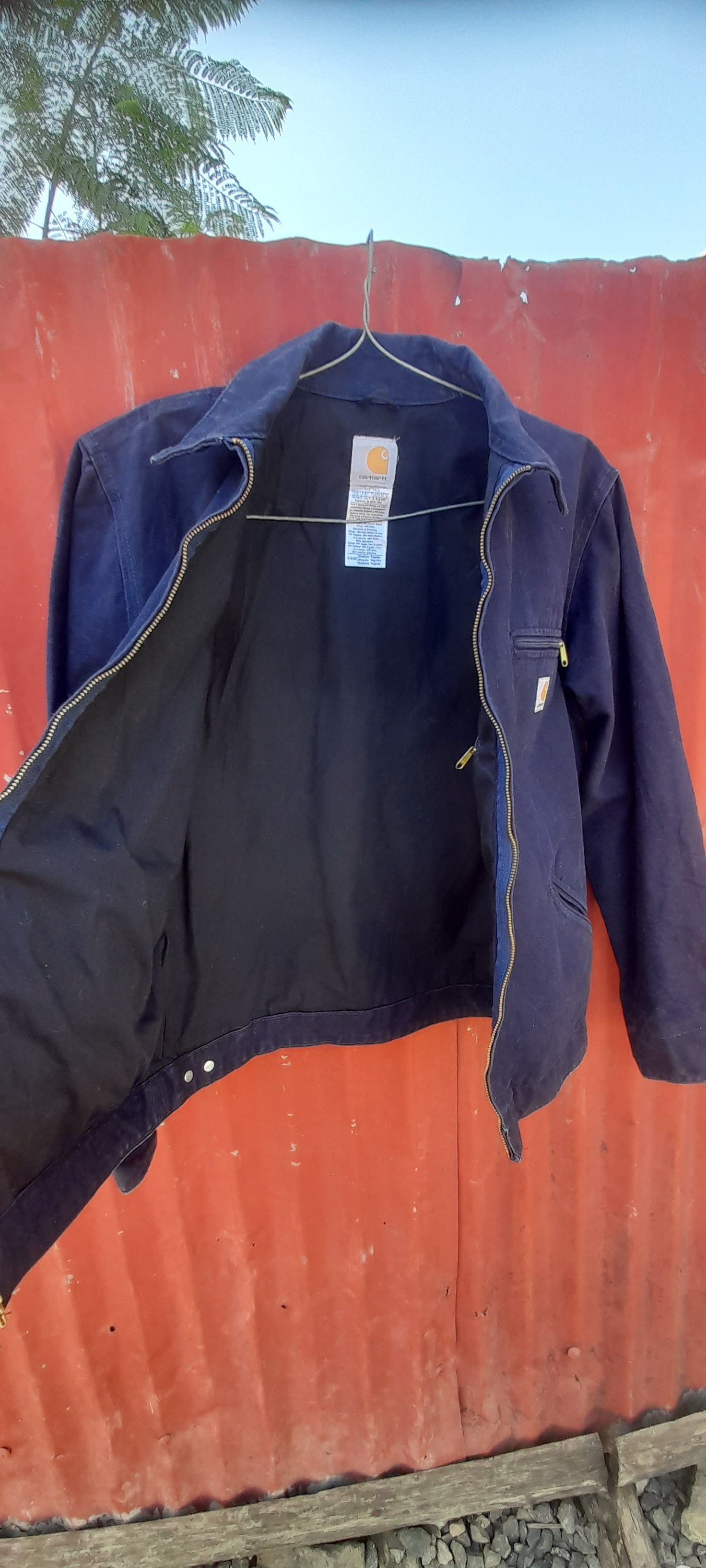 Carhartt Vintage Carhartt detroit blue unlined EJ196MDT Medium Jacket Size US M / EU 48-50 / 2 - 8 Thumbnail