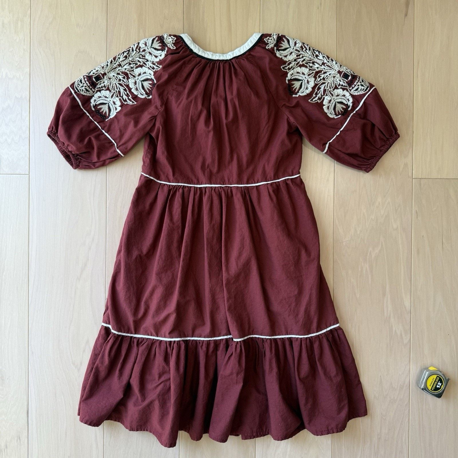 Anthropologie Anthropologie Gretel Embroidered Folk Peasant Maxi Dress XS Size XS / US 0-2 / IT 36-38 - 6 Thumbnail