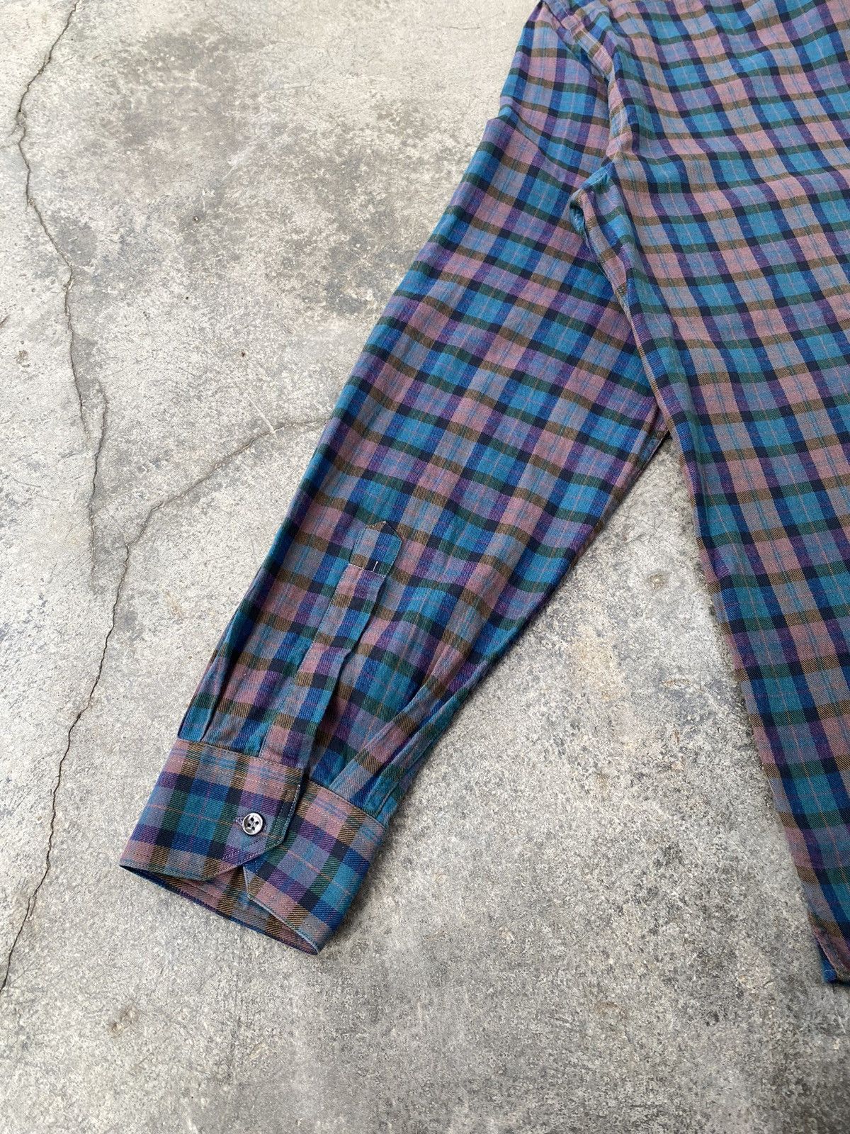 Givenchy Vintage 70s Givenchy Gentleman Paris Plaid Button Ups Size US M / EU 48-50 / 2 - 10 Thumbnail
