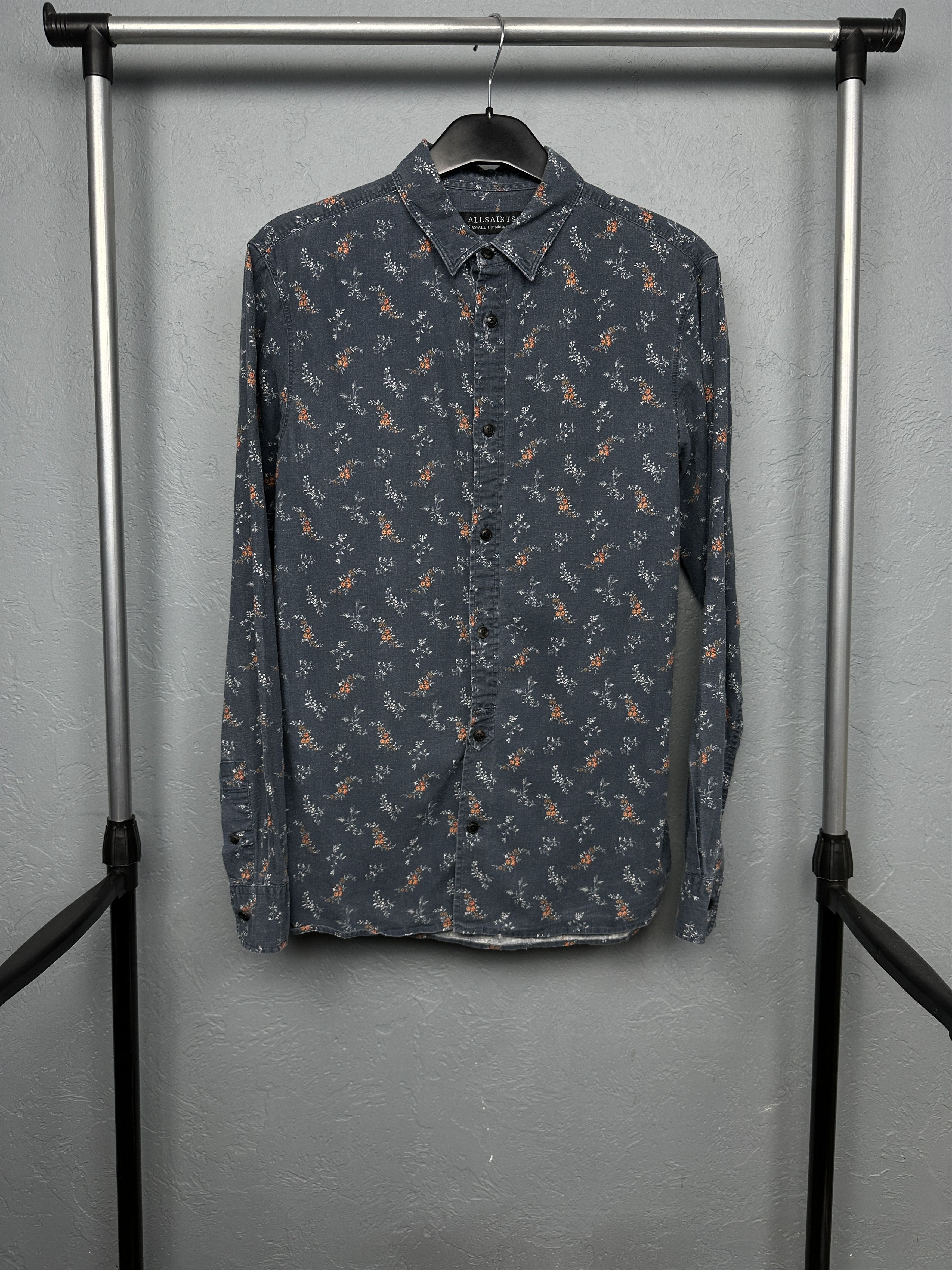 Allsaints Allsaints Mens LINEN Chesaw Floral Print Shirt Size US XS / EU 42 / 0 - 1 Thumbnail